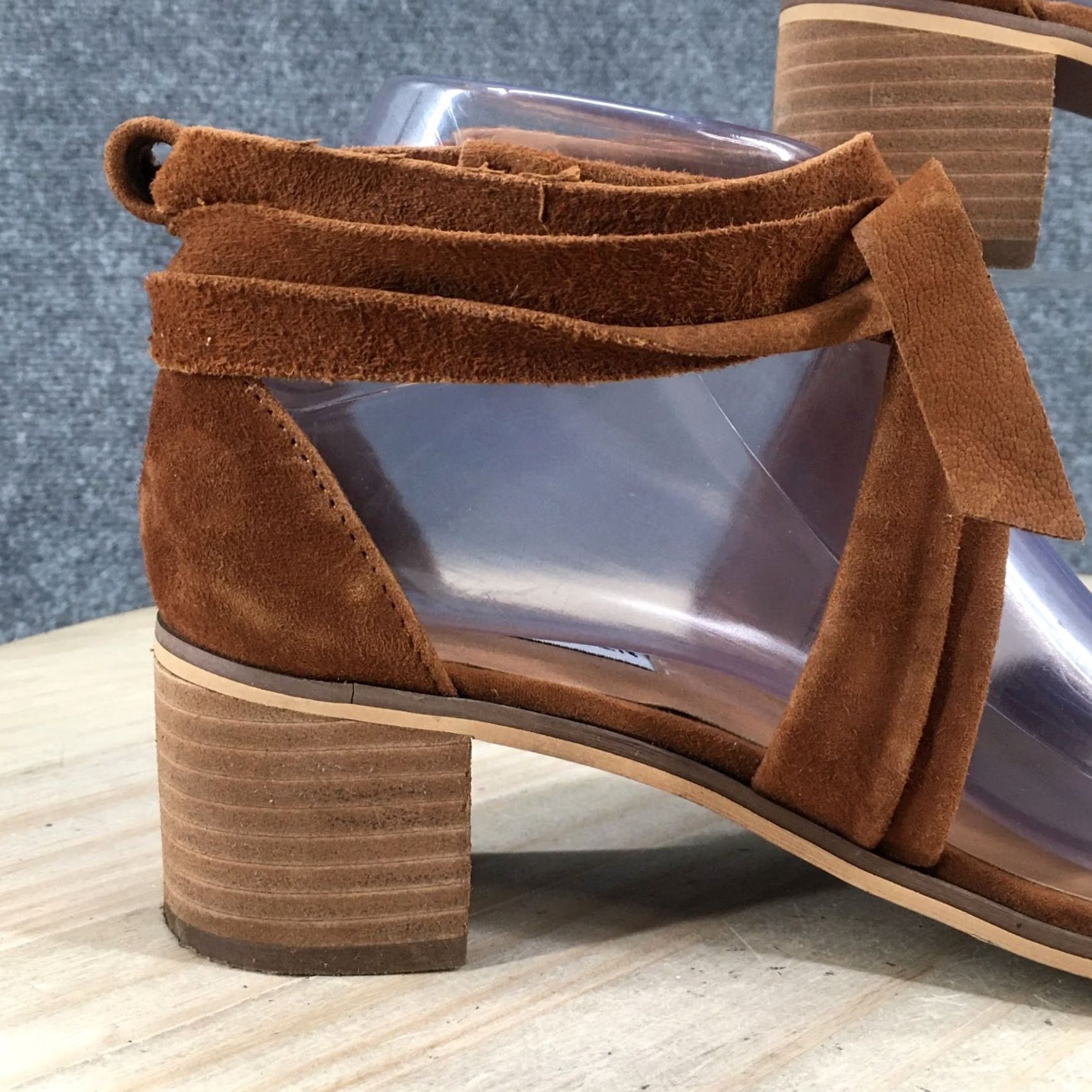 Steve Madden Steve Madden Strappy Womens Brown Sandals Ritual Casual Ankle Suede Heels Size US 7 / IT 37 - 3 Thumbnail