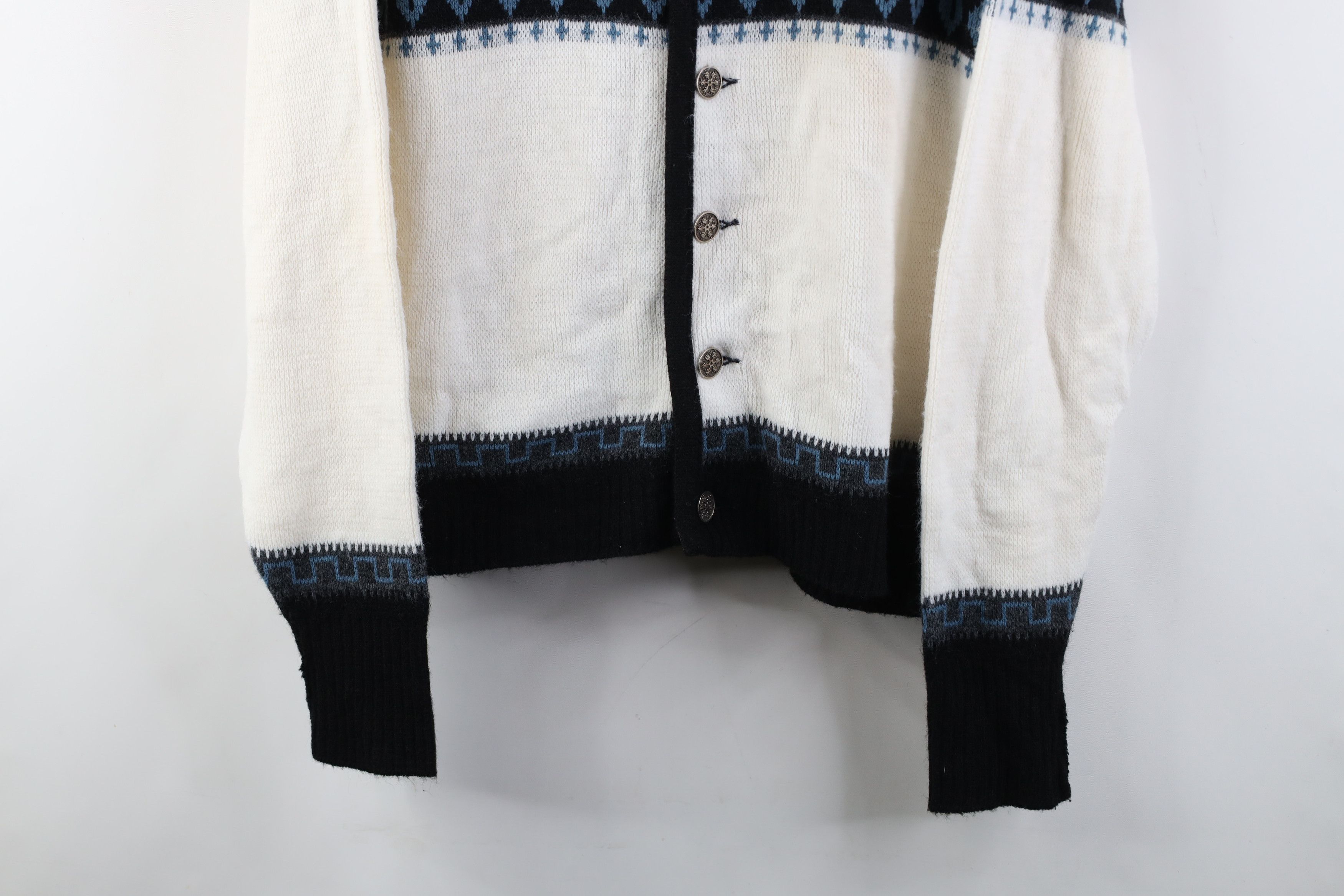 Vintage Vintage 60s 70s Streetwear Snowflake Fair Isle Sweater Size US XL / EU 56 / 4 - 3 Thumbnail