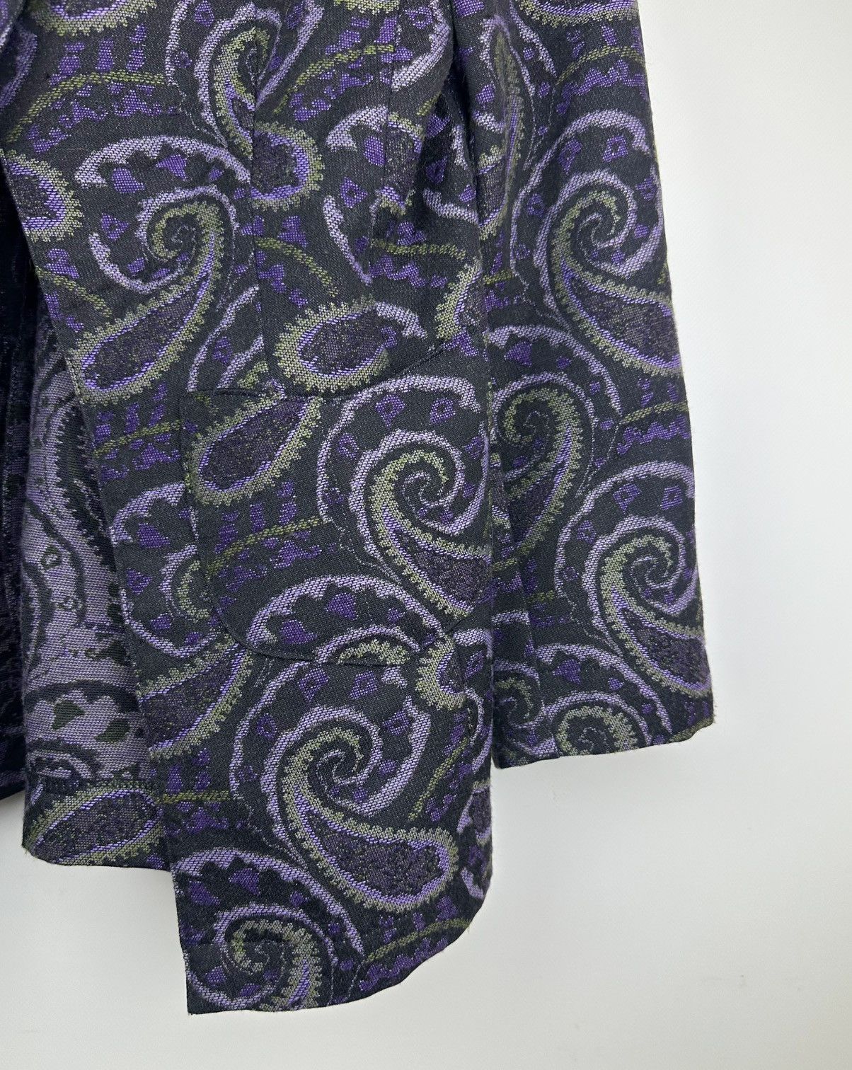Alexander McQueen Alexander McQueen Paisley Jacquard Blazer Jacket Purple Size US M / EU 48-50 / 2 - 2 Thumbnail