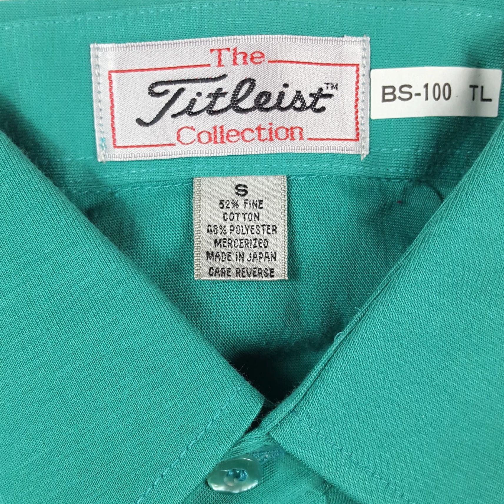 Titleist VINTAGE Titleist Polo Shirt Men's Small Athletic Pocket Teal Green Cotton Blend 90s Preppy Golf Shirt Size US S / EU 44-46 / 1 - 4 Thumbnail