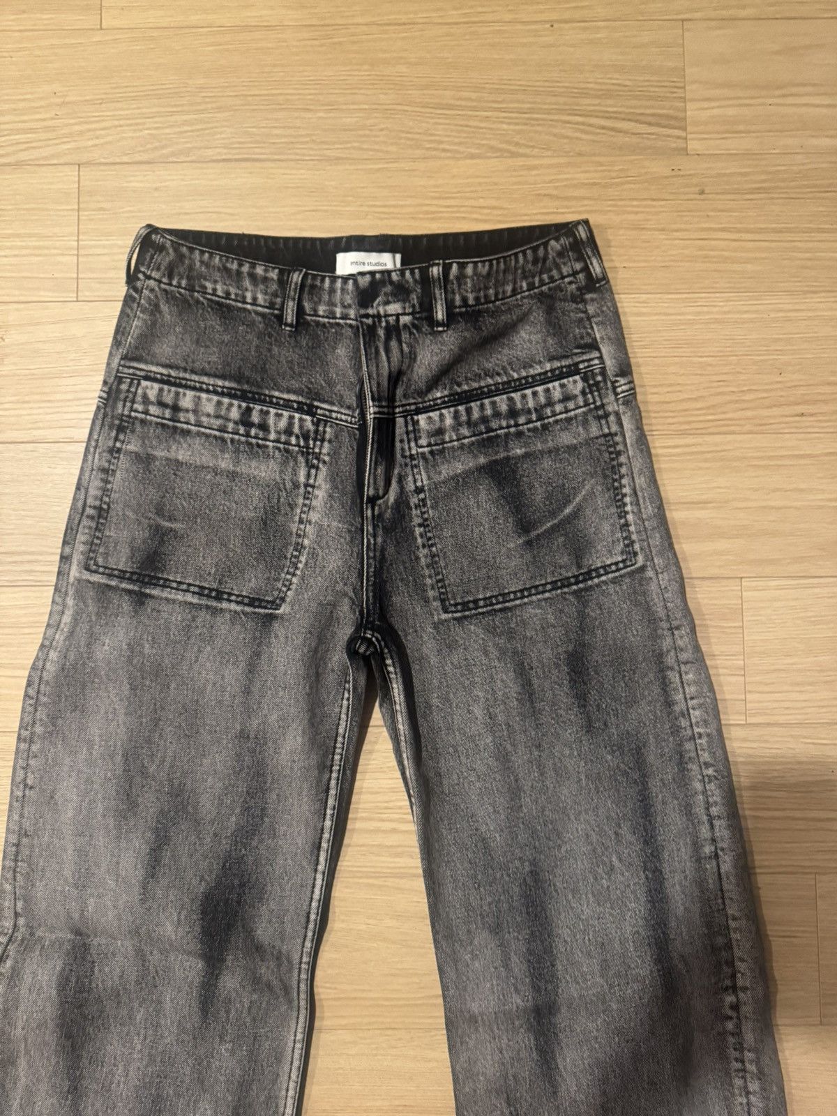 Entire Studios Entire Studios Black/Grey Washed Denim Size US 29 - 2 Thumbnail