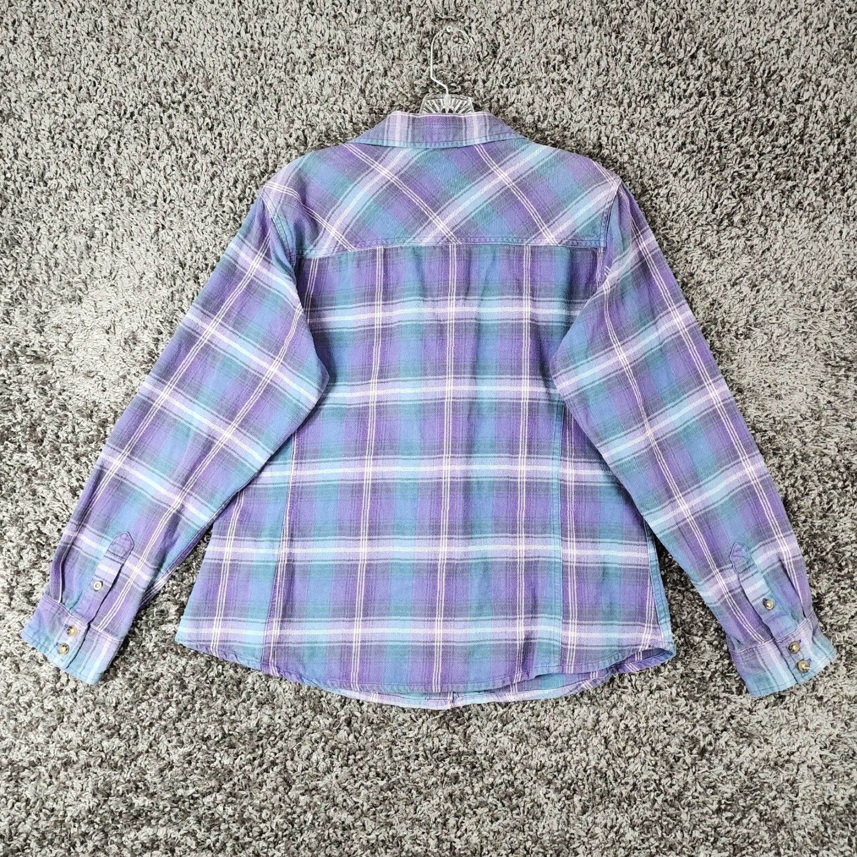Carhartt Carhartt Womens Purple Plaid Long Sleeve Button Up Size L Size L / US 10 / IT 46 - 5 Thumbnail