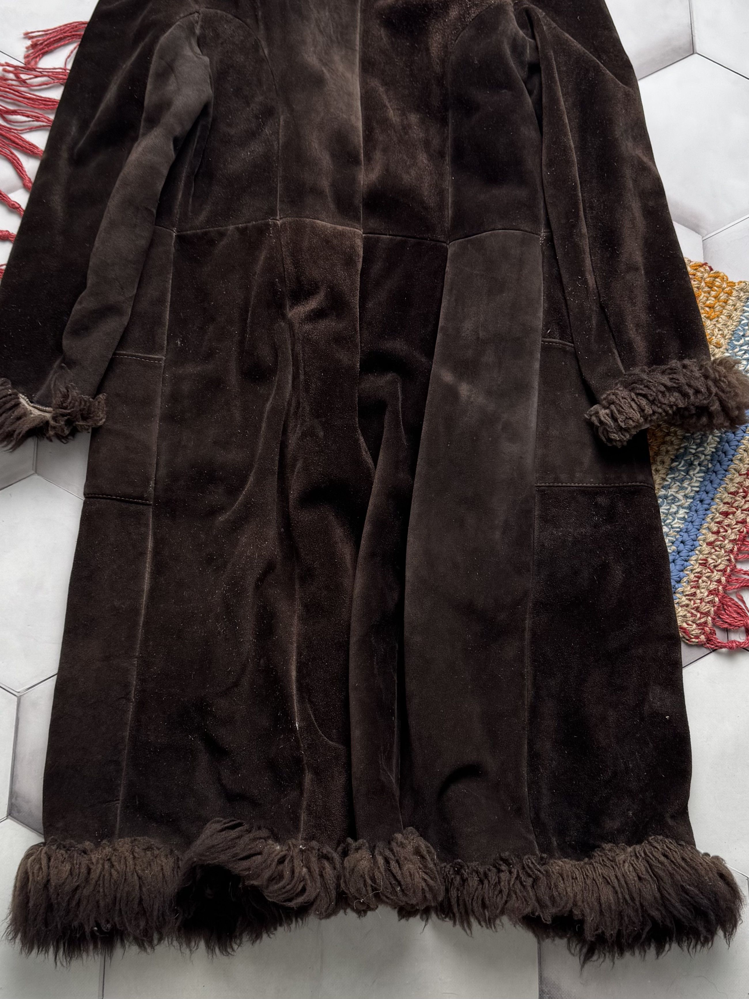 Vintage Vintage 80's Thrashed Suede Coat (E4) Size L / US 10 / IT 46 - 16 Thumbnail