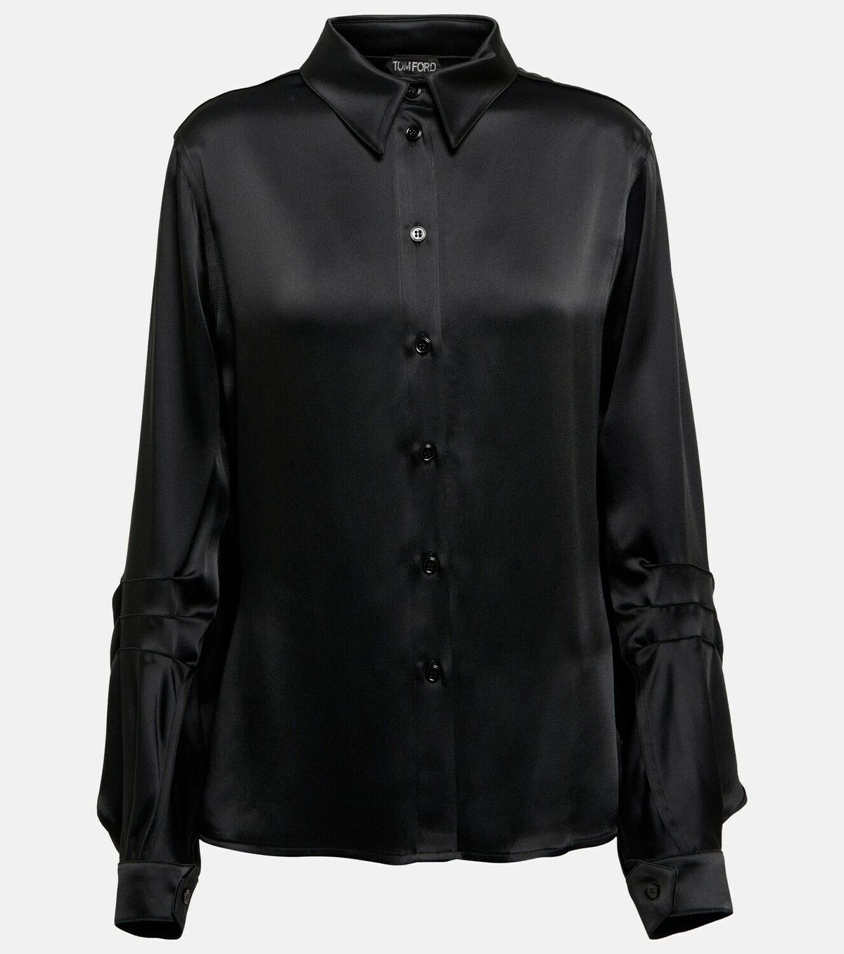 Tom Ford o1y0226 Solid Color Shirt in Black Size XS / US 0-2 / IT 36-38 - 1 Thumbnail