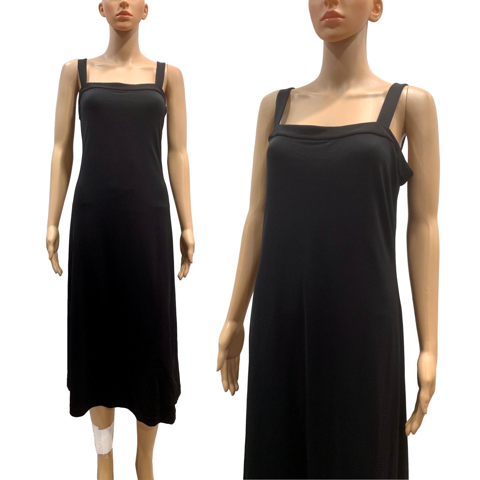 Calvin Klein NWT Calvin Klein Black Sleeveless Slinky Midi Dress | M Size M / US 6-8 / IT 42-44 - 4 Thumbnail