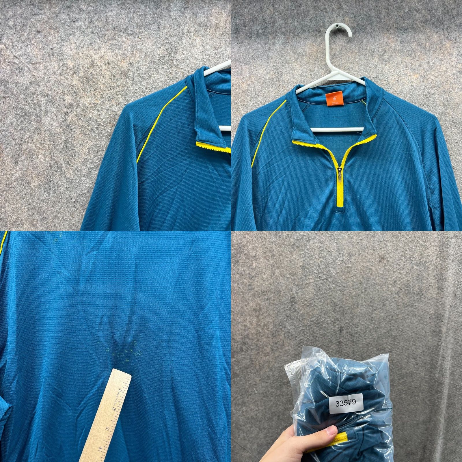 Puma PUMA Sweatshirt Mens XL Blue Quarter Zip Long Sleeve Pullover Athletic Tee Knit Mock Neck Logo Sweatshirt Pullover 1/4 Zip Sports Regular Fit Mens Size US XL / EU 56 / 4 - 8 Thumbnail