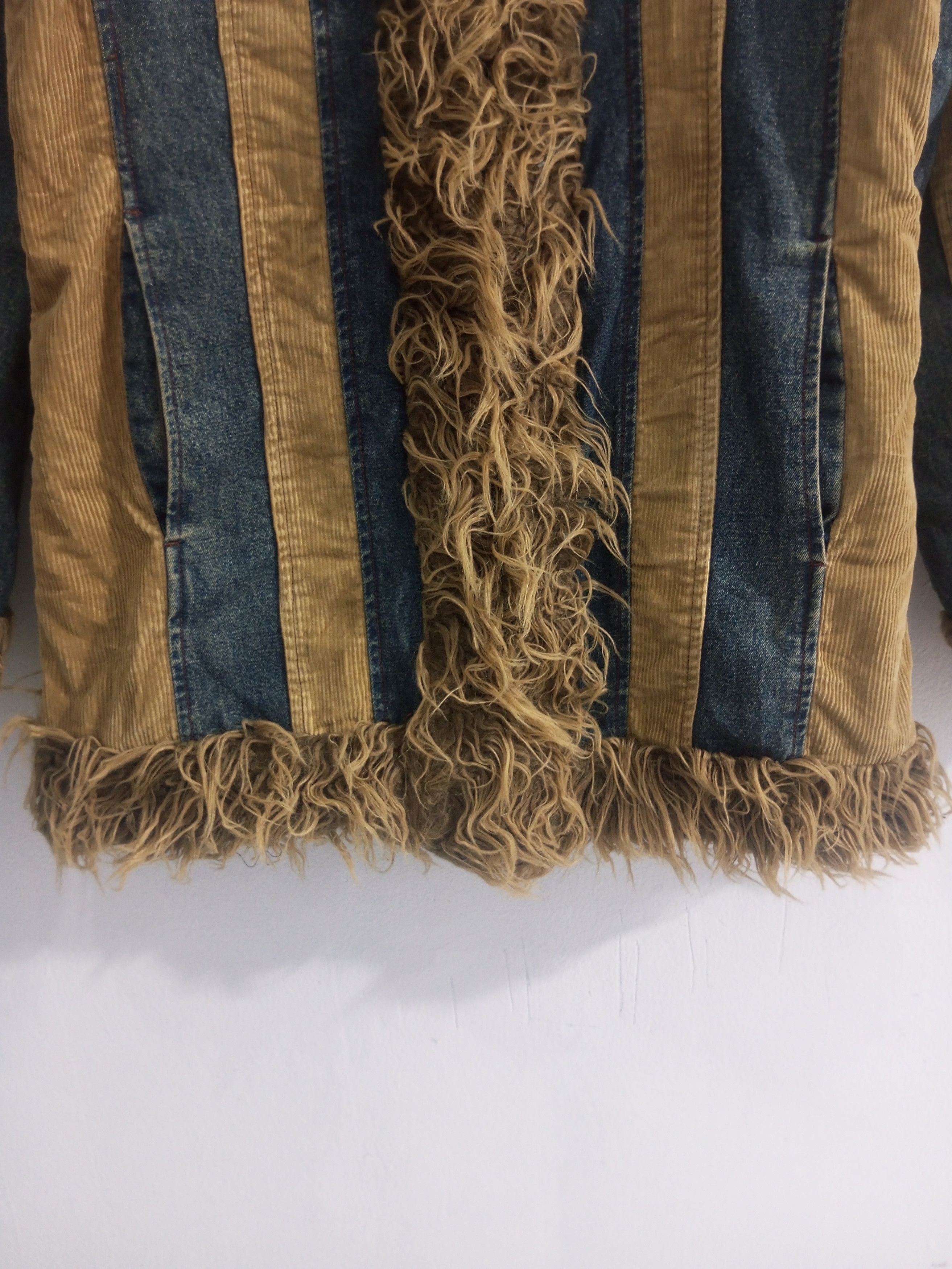 20471120 Here there fur jacket denim mix corduroy hidden pocket Size US M / EU 48-50 / 2 - 6 Thumbnail