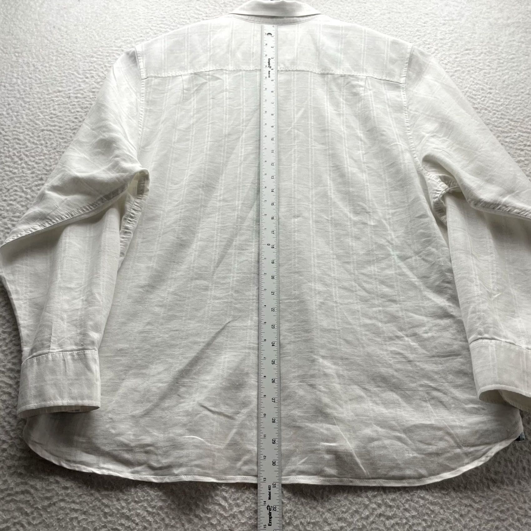 Tommy Bahama Tommy Bahama Shirt Mens XL White Grid Check Linen Blend Resort Relax Casual Dad Shirt Size US XL / EU 56 / 4 - 6 Thumbnail