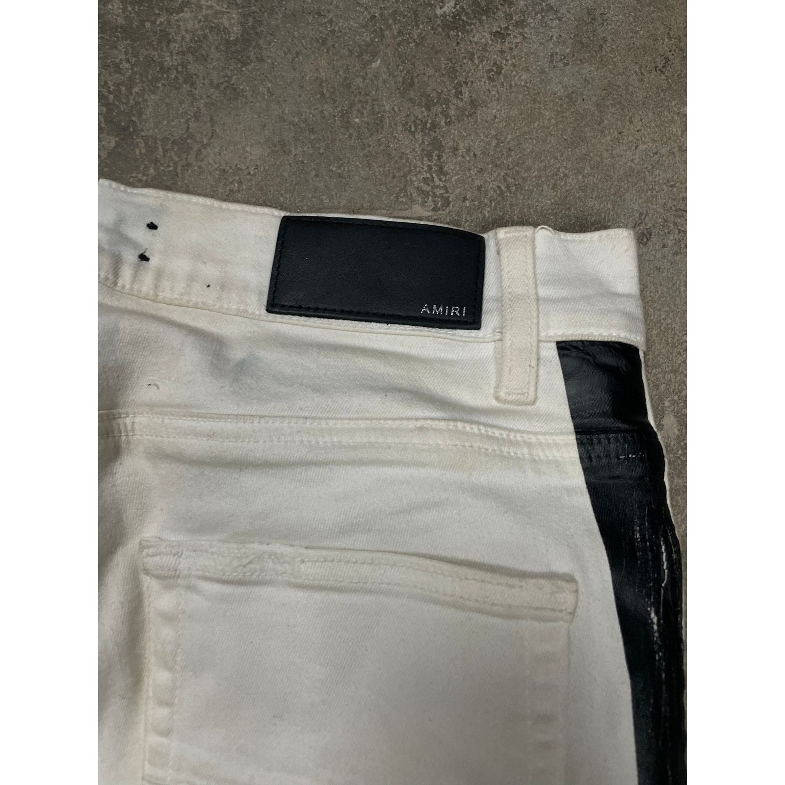 Amiri Amiri Jeans White Black Stripe Used 31 Size US 31 - 4 Thumbnail