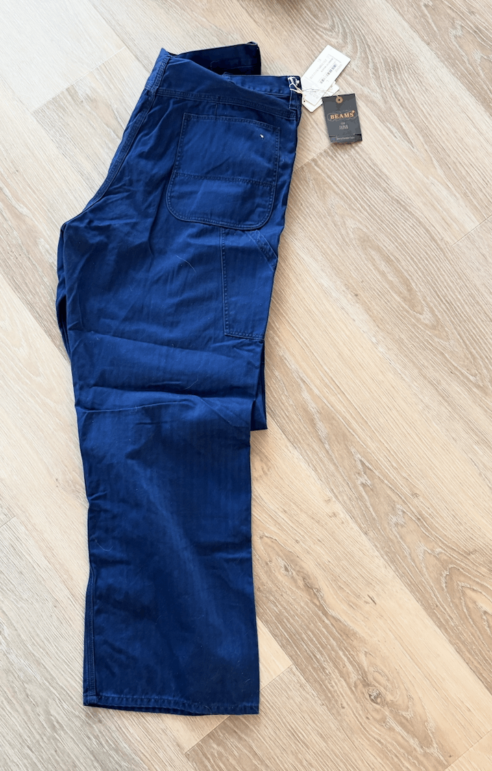 Beams Japan Beams Blue Painter Pants, Size L, New With Tags Size US 34 / EU 50 - 3 Thumbnail