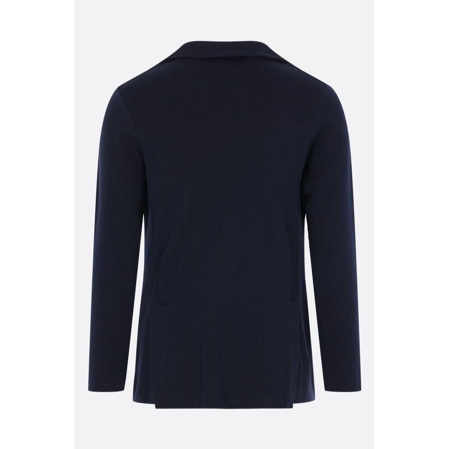 Lardini LARDINI Blue Knit Single Breasted Jacket New & Authentic (Me Size US M / EU 48-50 / 2 - 2 Thumbnail