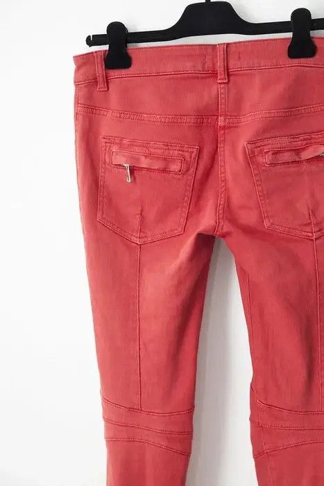 Balmain SS11 red biker jeans Size 28" / US 6 / IT 42 - 4 Thumbnail