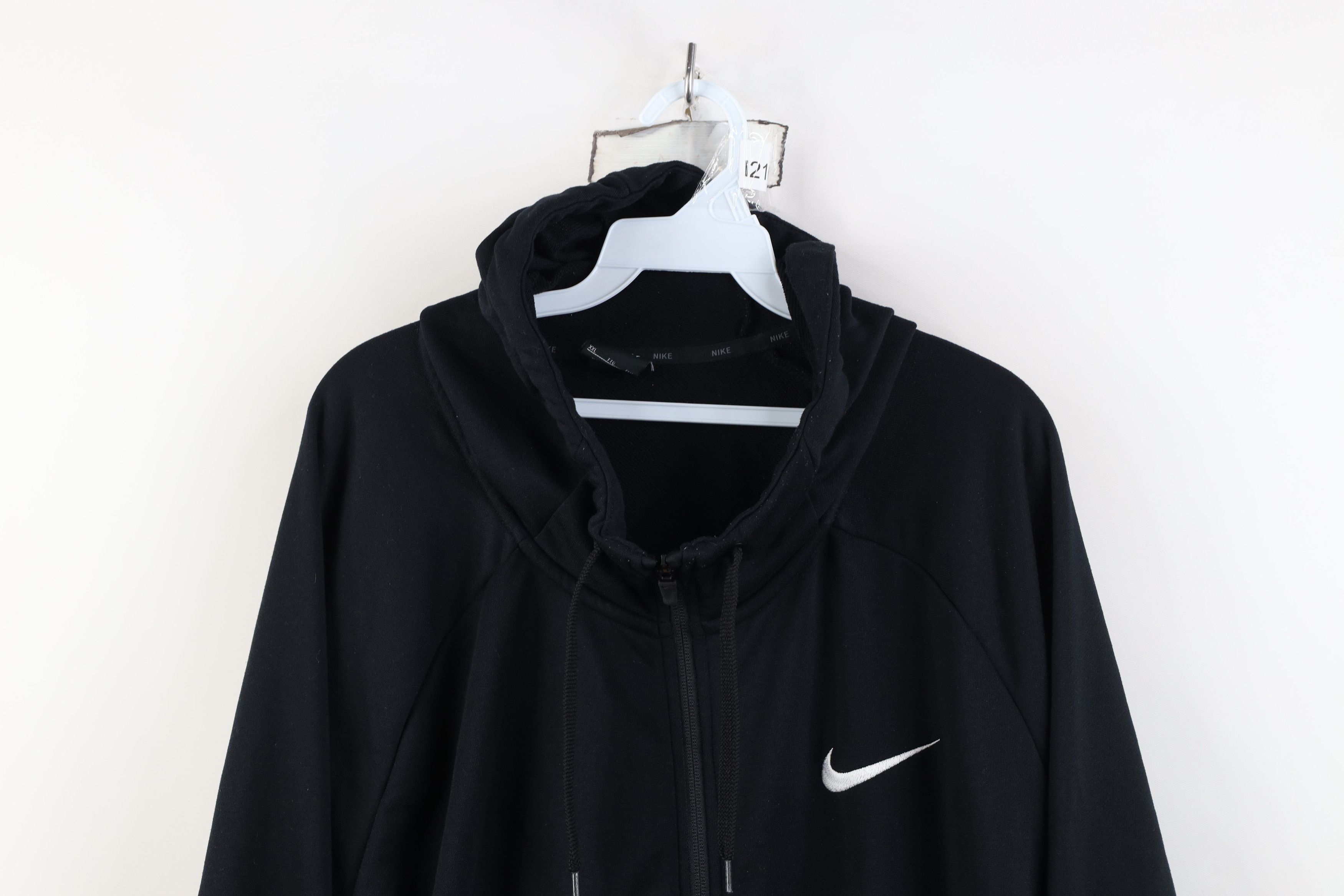 Nike Vintage Y2K Nike Scott Mini Swoosh Knit Full Zip Hoodie Size US XXL / EU 58 / 5 - 2 Thumbnail