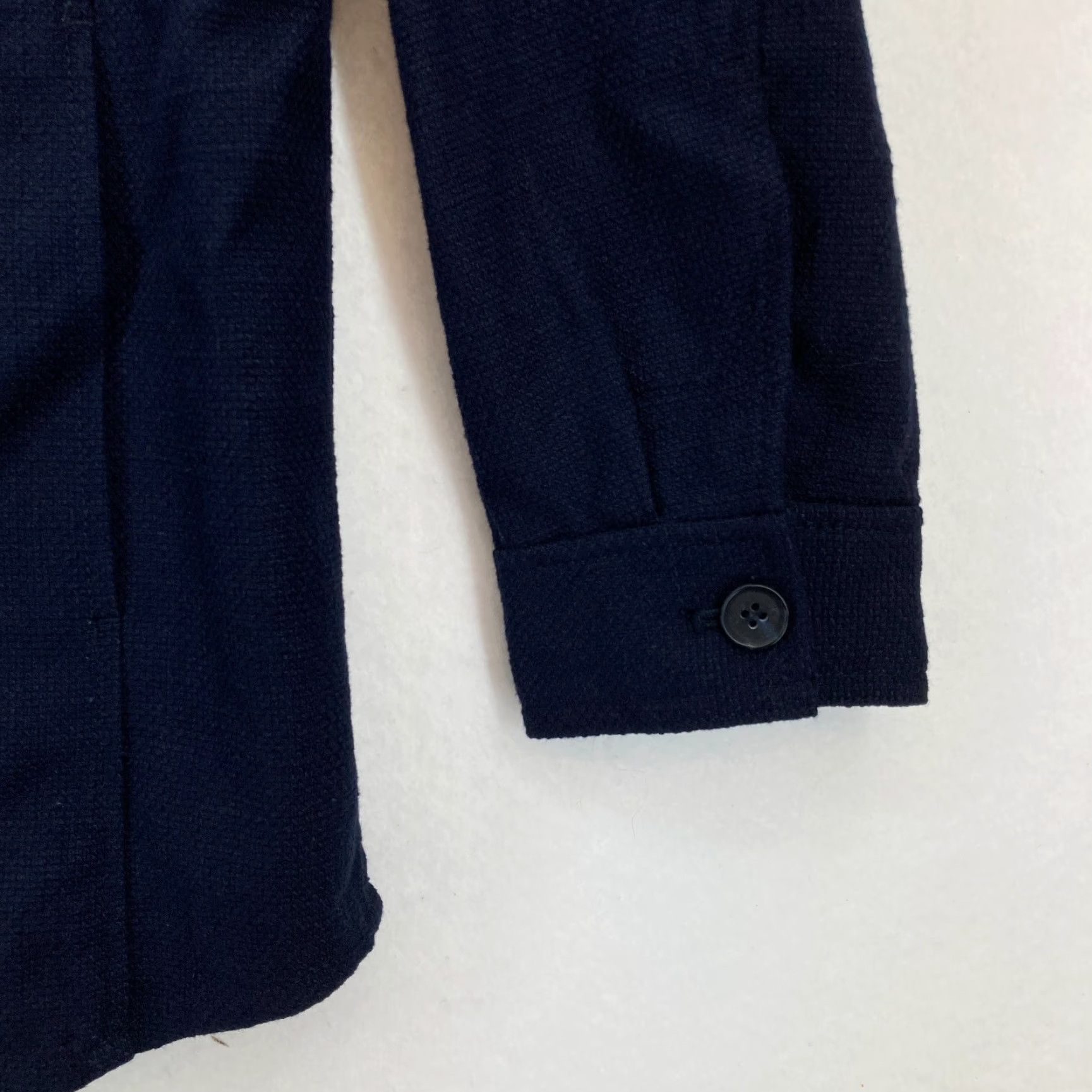 Talbots Talbots Flannel Chore Jacket Women's L Blue Textured Long Sleeve Button Up Size L / US 10 / IT 46 - 3 Thumbnail