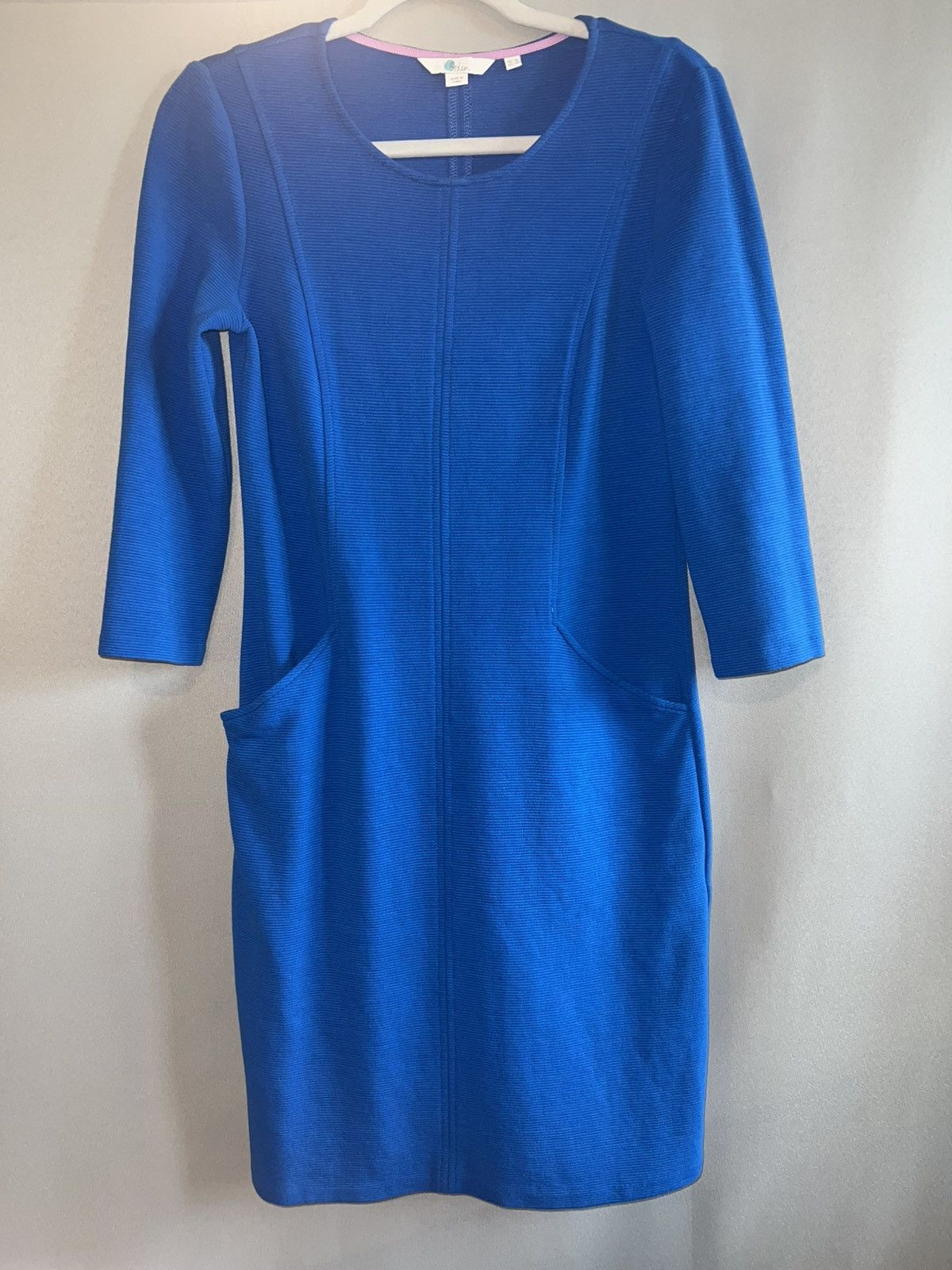 Boden Boden Blue Ottoman Ribbed Shift Dress Size 4R Size S / US 4 / IT 40 - 1 Thumbnail