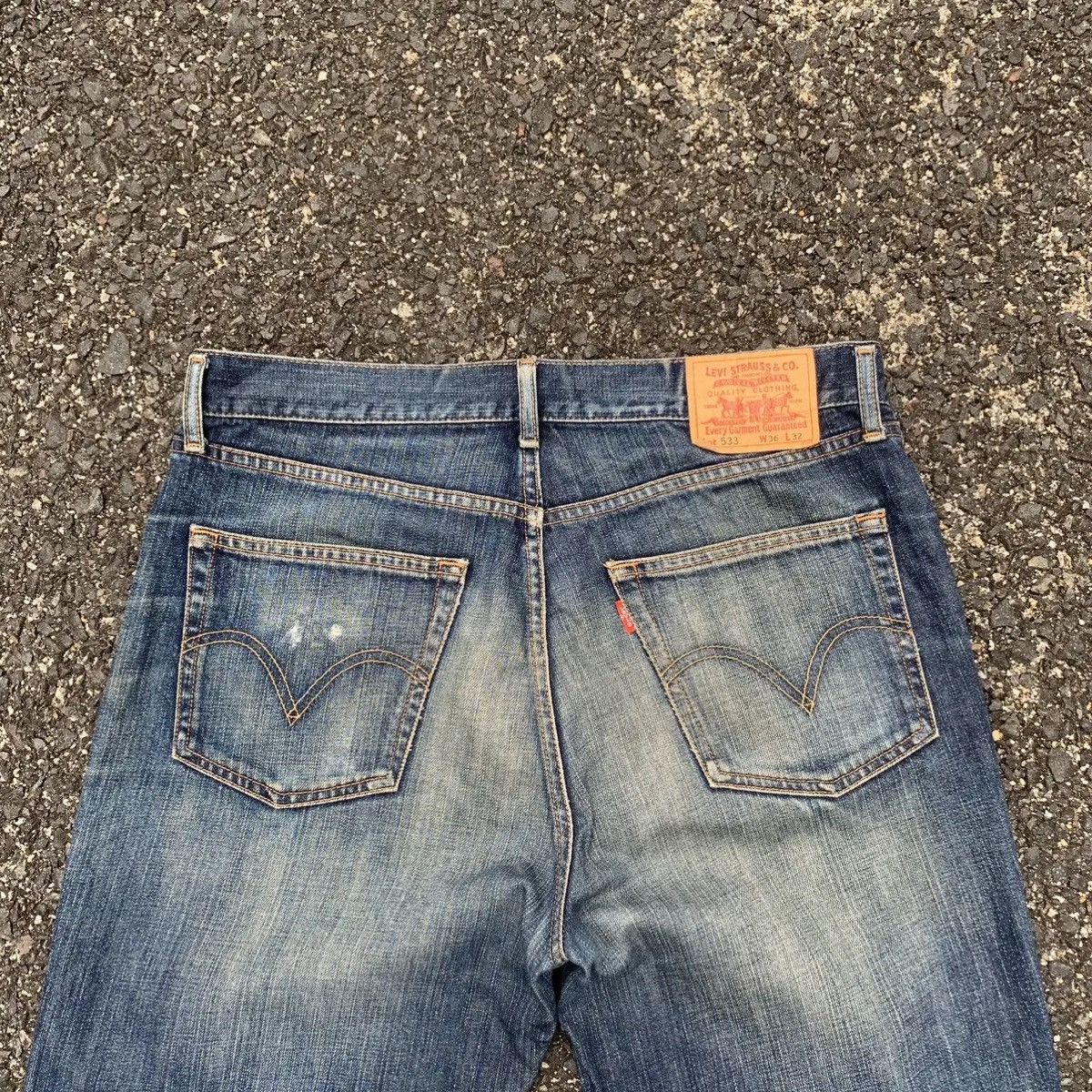 Levi's DISTRESSED DENIM🔥Levi’s 533 Jeans 35x30 Mudwash Faded Pants Size US 35 - 11 Thumbnail