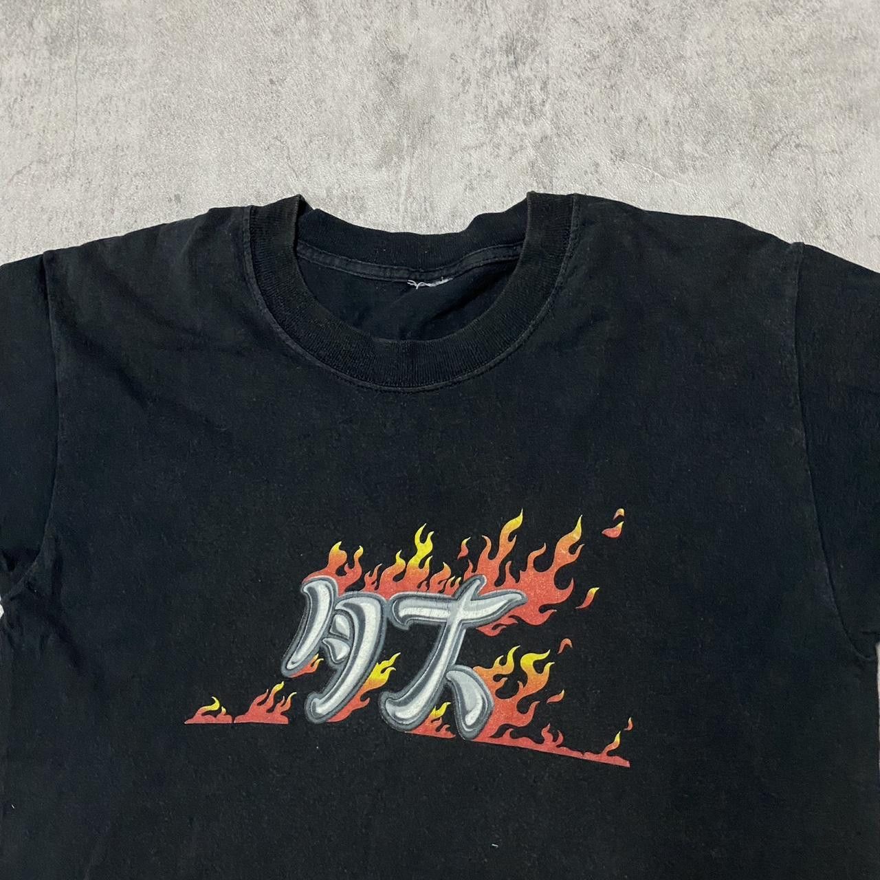 Other Black graphic tee with flame design #skater Size US M / EU 48-50 / 2 - 2 Thumbnail
