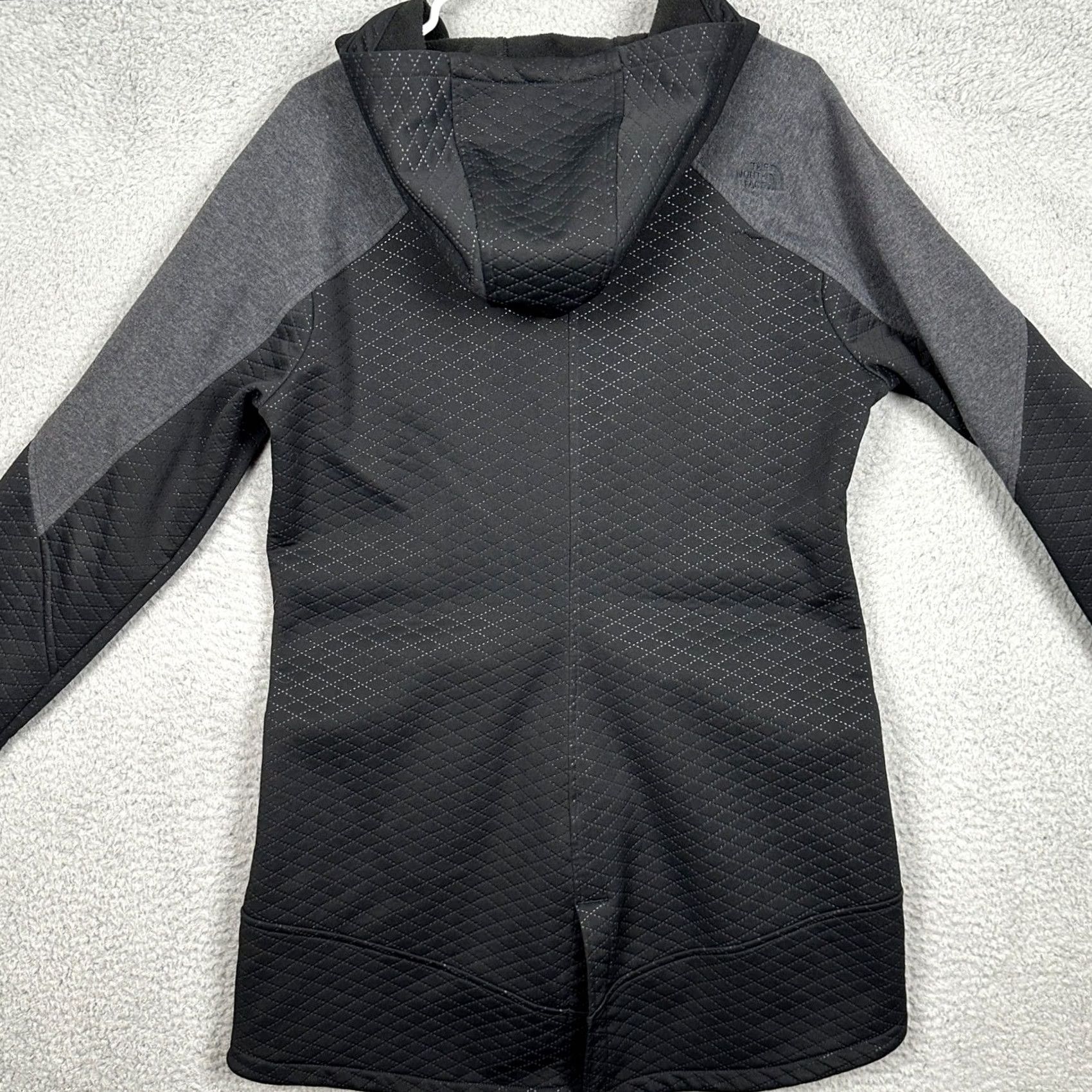 The North Face The North Face Jacket Womens L Black Grey Hooded Quilted Long Sleeve EUC Size L / US 10 / IT 46 - 3 Thumbnail