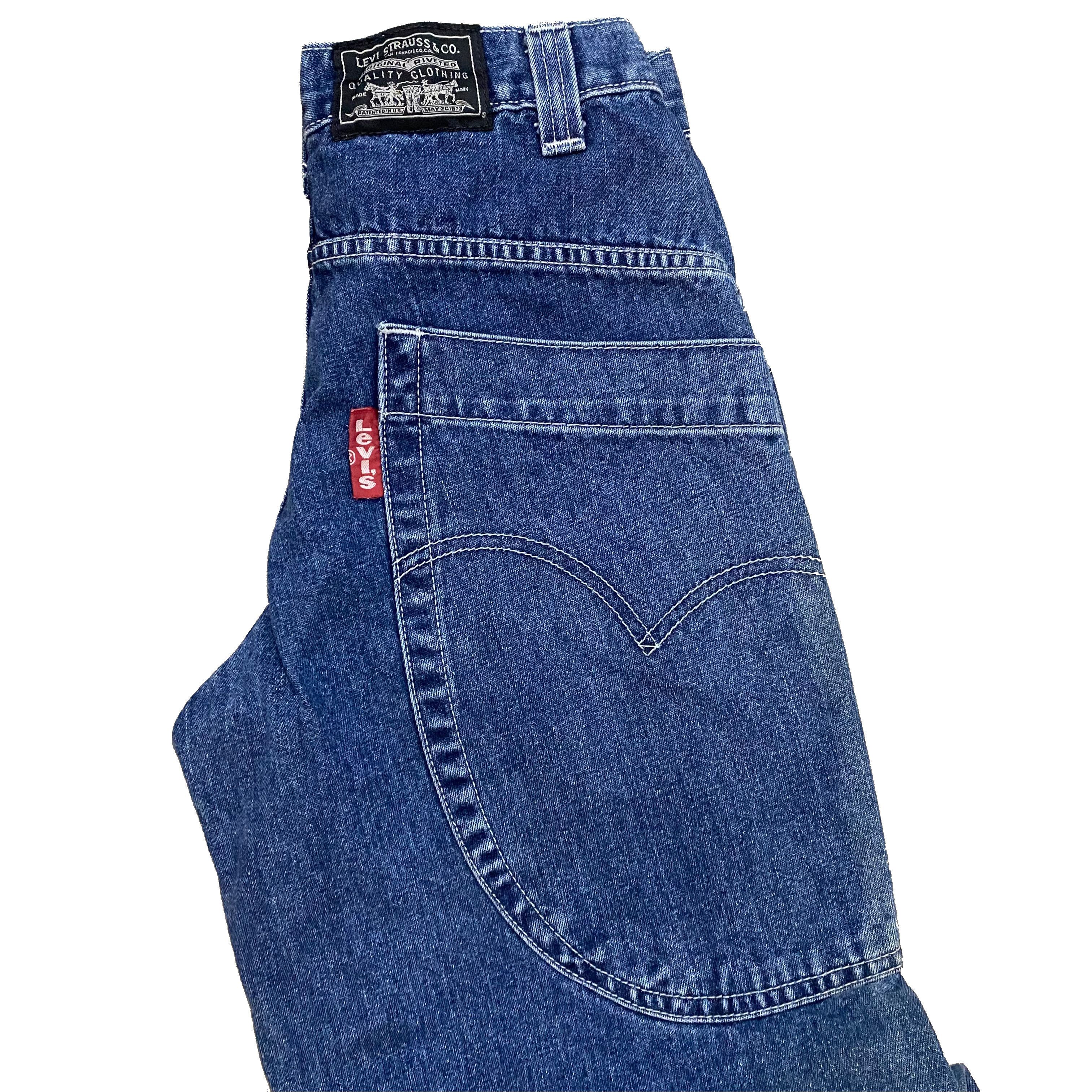 Levi's × Vintage VTG Y2K Levi's Red Tab Wide Leg Denim Jeans Big Tab Size 34" / US 12 / IT 48 - 3 Thumbnail
