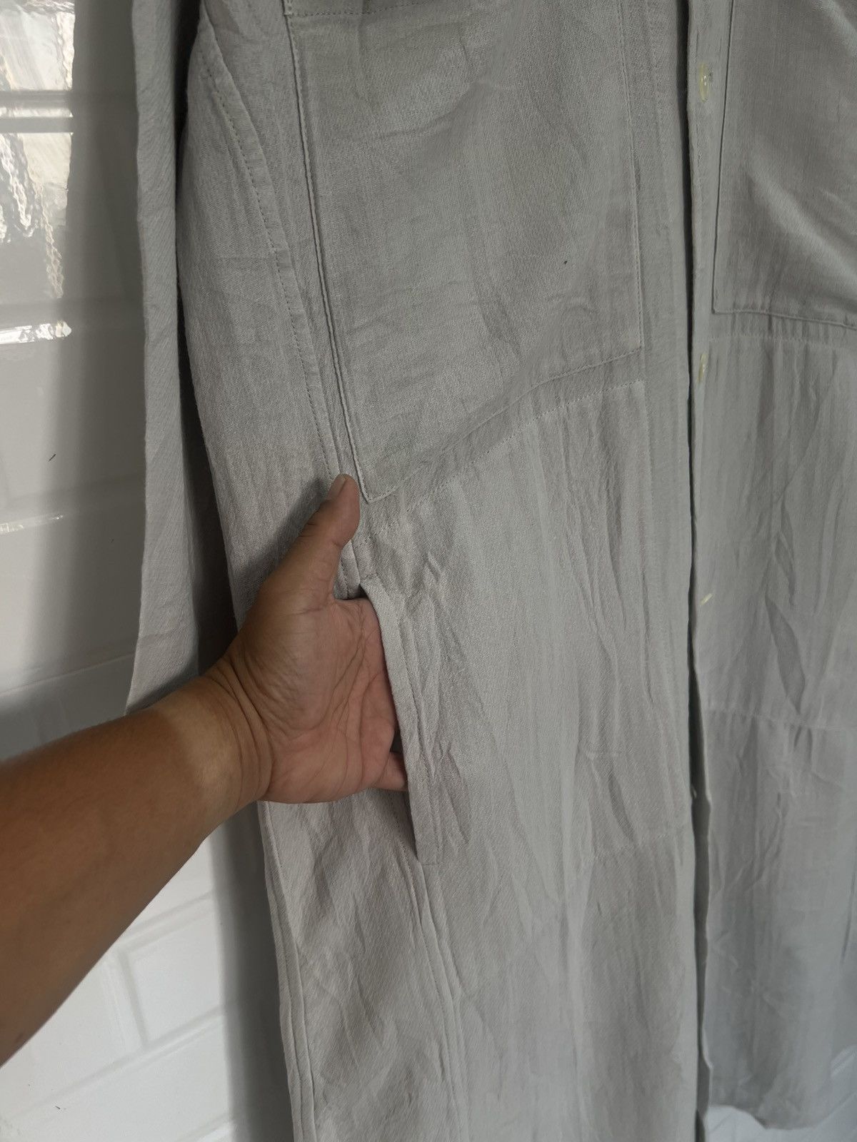Issey Miyake Plantation by Issey Miyaki Paper Blend Long Coat Size M / US 6-8 / IT 42-44 - 5 Thumbnail