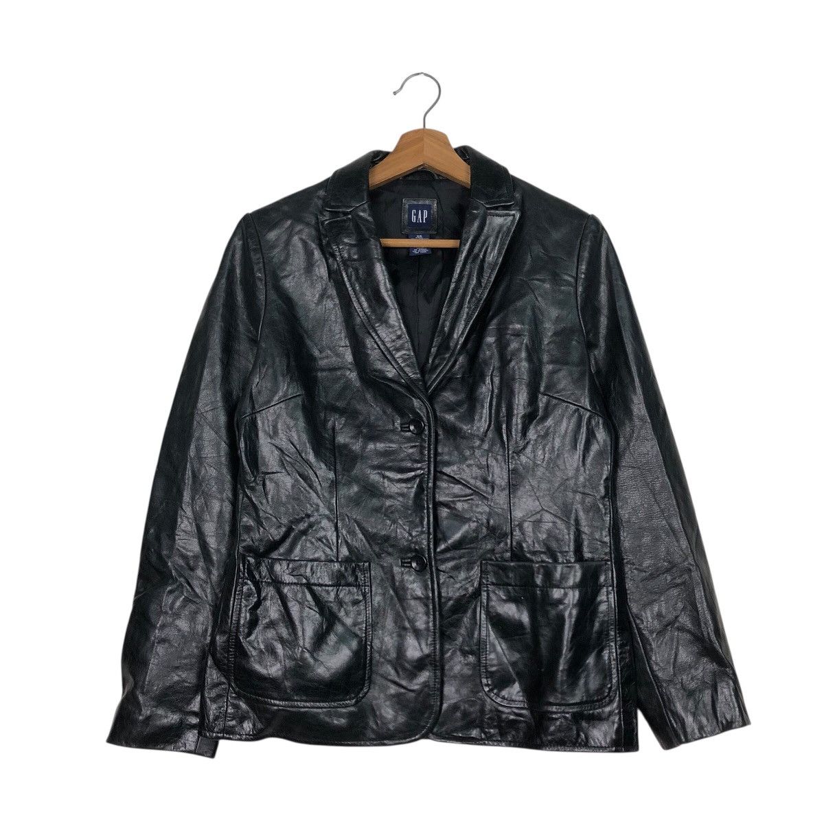Japanese Brand 📌Rich Black Vintage Biker Leather Jacket Gap Issey Miyake Size US XS / EU 42 / 0 - 2 Thumbnail