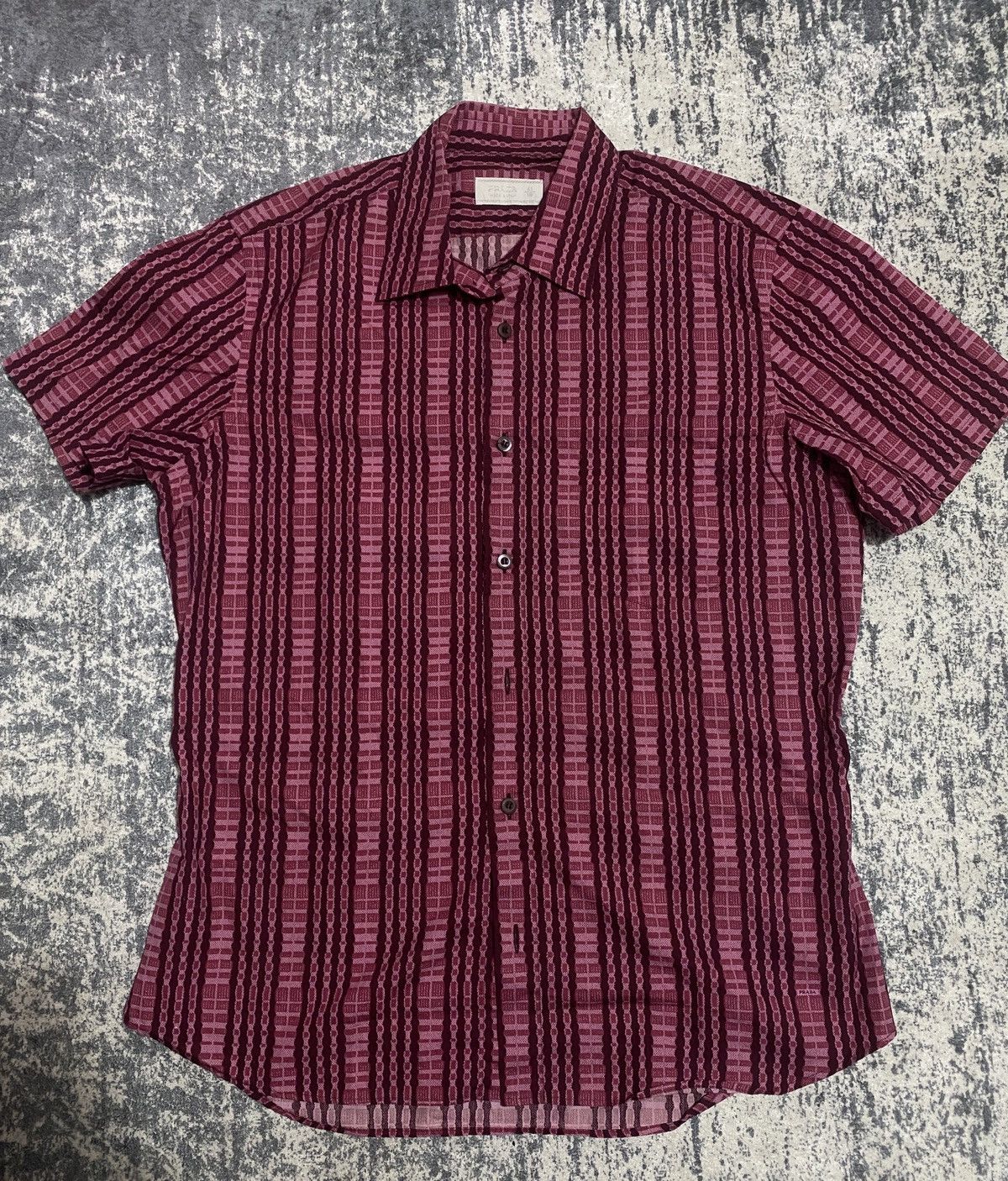 Prada Rare Prada Men Spring 2007 Short Sleeve Button up Runway Size US L / EU 52-54 / 3 - 1 Thumbnail