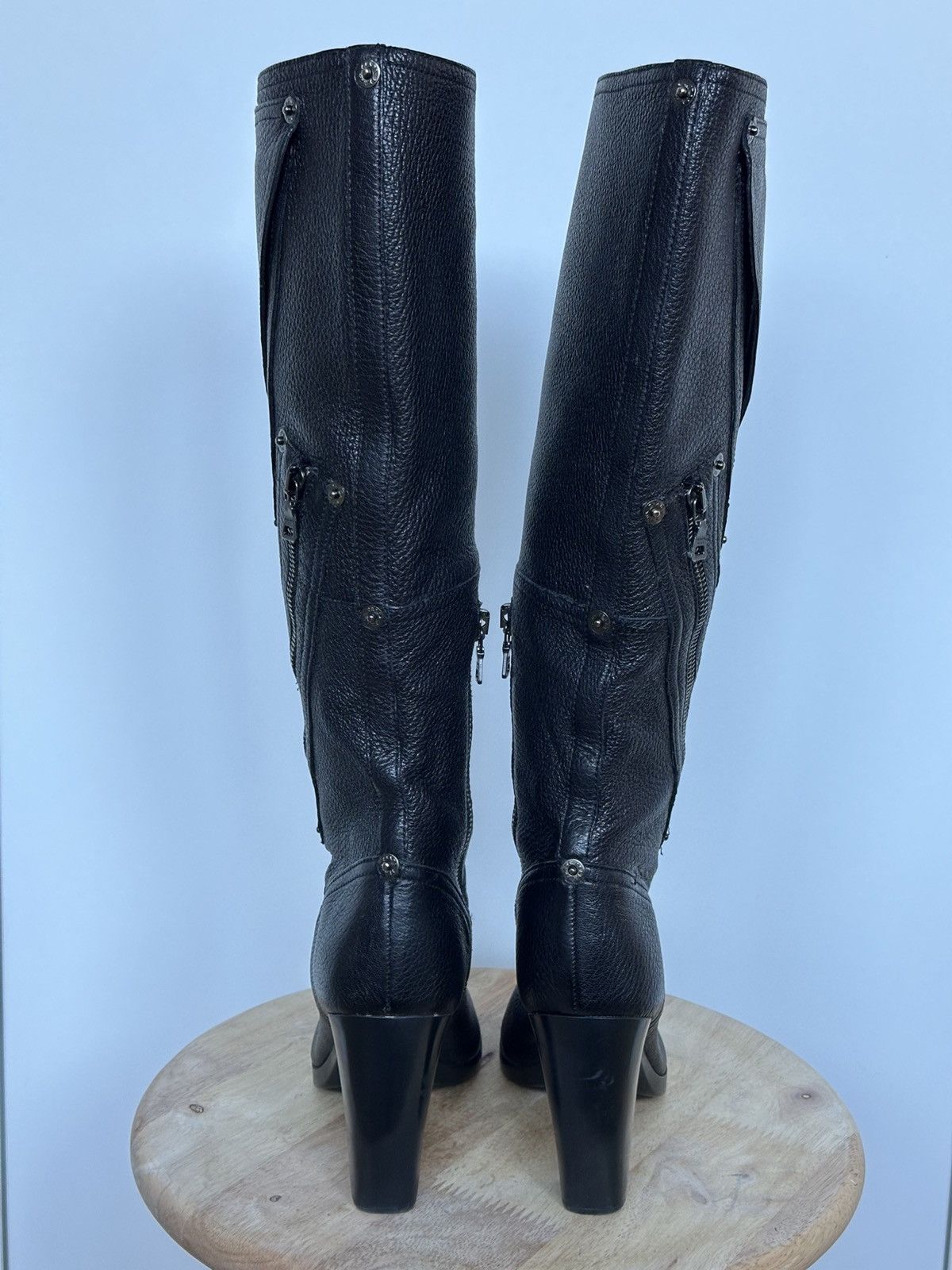 Prada Prada Leather rare high boots lots of details Size US 6.5 / IT 36.5 - 2 Thumbnail
