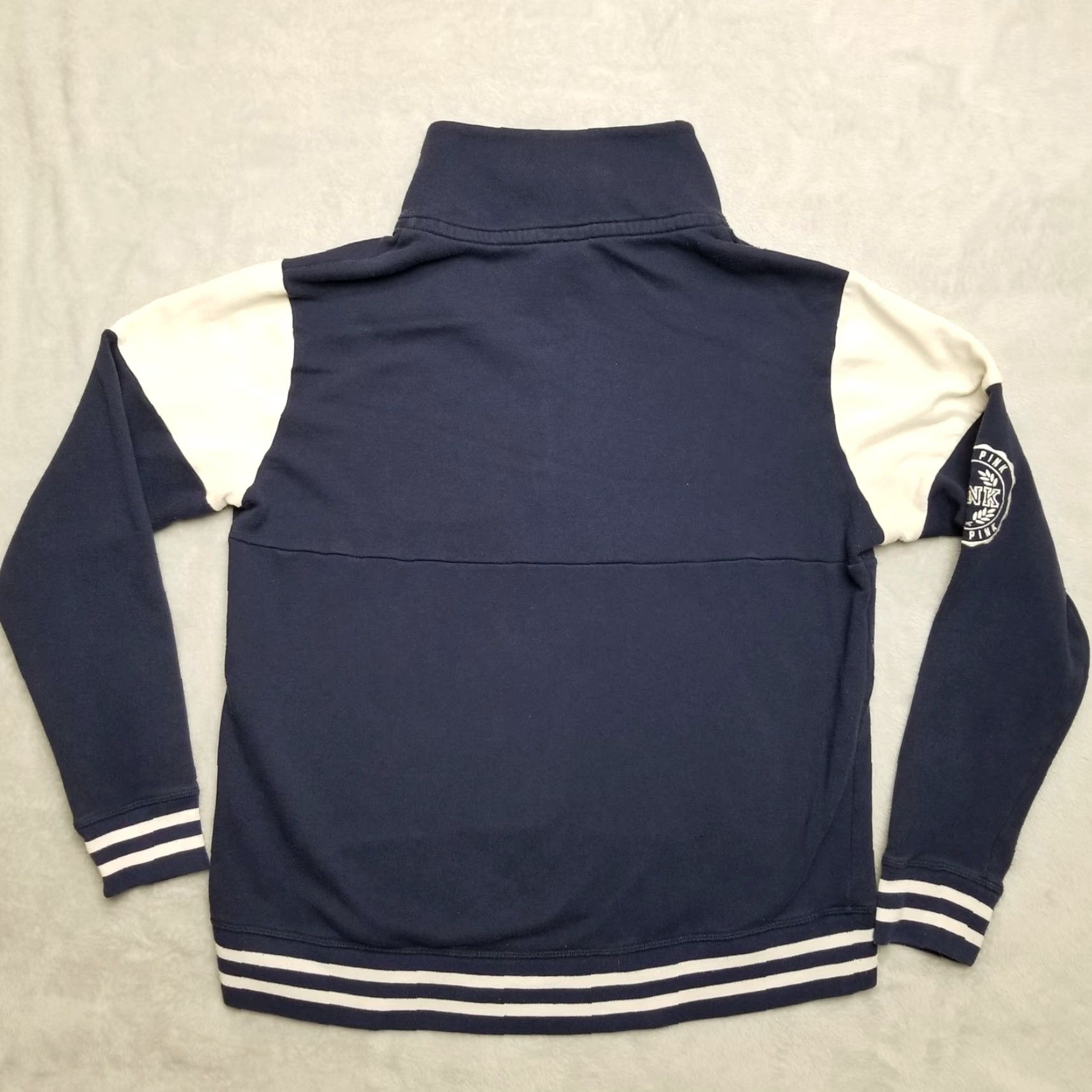 Pinko VINTAGE Pink Victoria's Secret Sweatshirt Womens M Blue 1/4 Zip Long Sleeve Pullover Size M / US 6-8 / IT 42-44 - 7 Thumbnail
