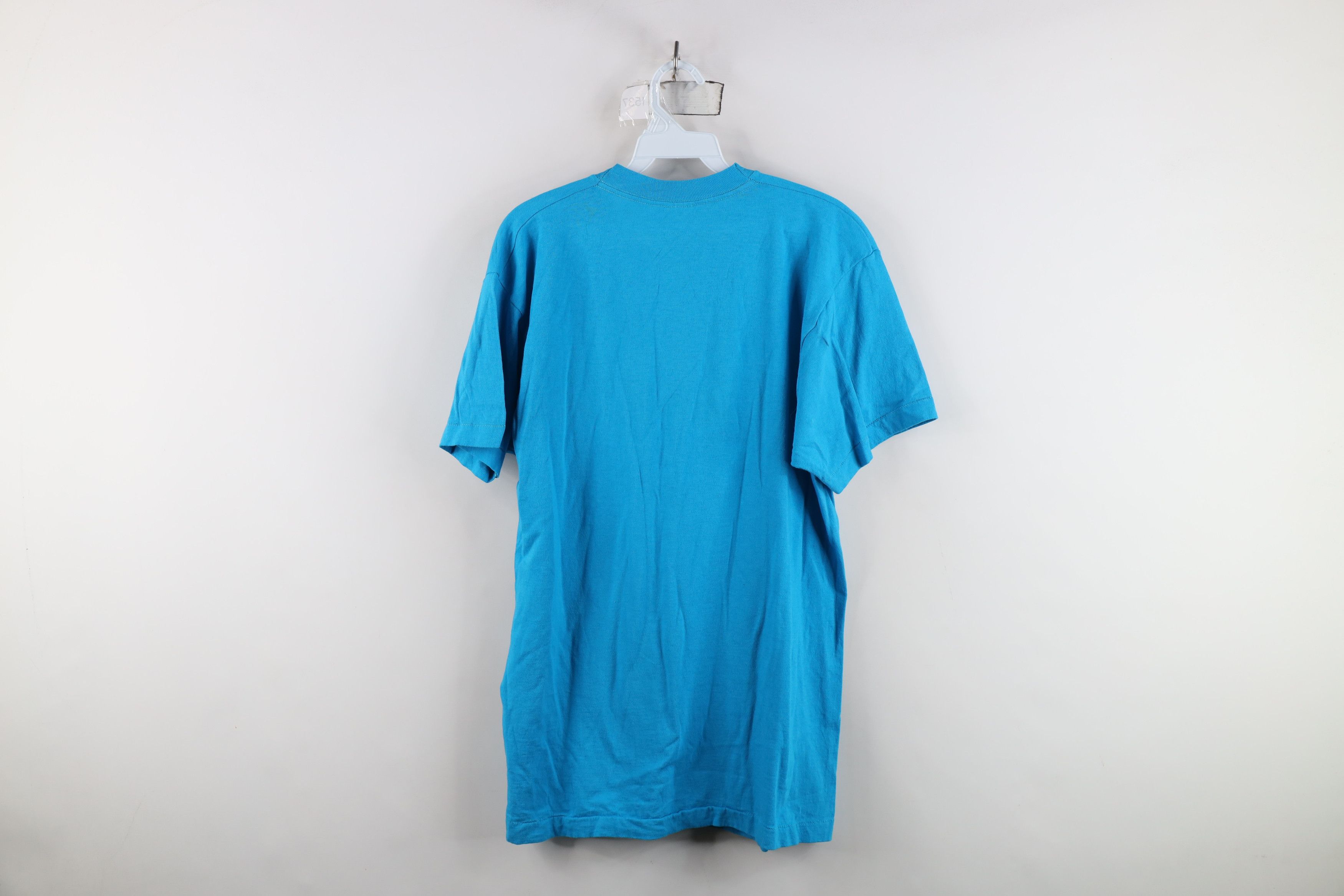 Vintage Vintage 90s Streetwear Blank Cotton Pocket T-Shirt Blue USA Size US L / EU 52-54 / 3 - 9 Thumbnail