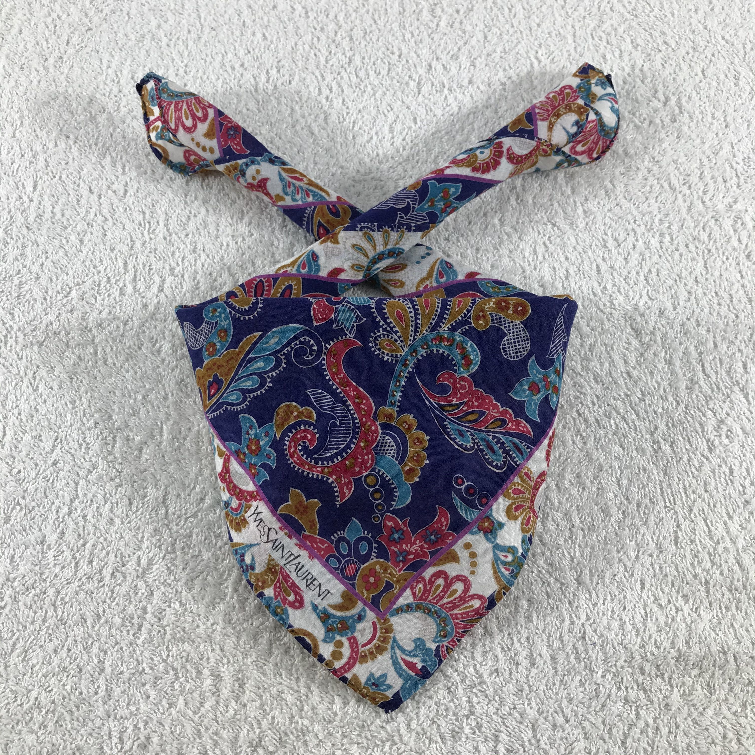 Vintage × Yves Saint Laurent Yves Saint Laurent Bandana / Handkerchief /Neckerchief -S147 Size ONE SIZE - 3 Thumbnail