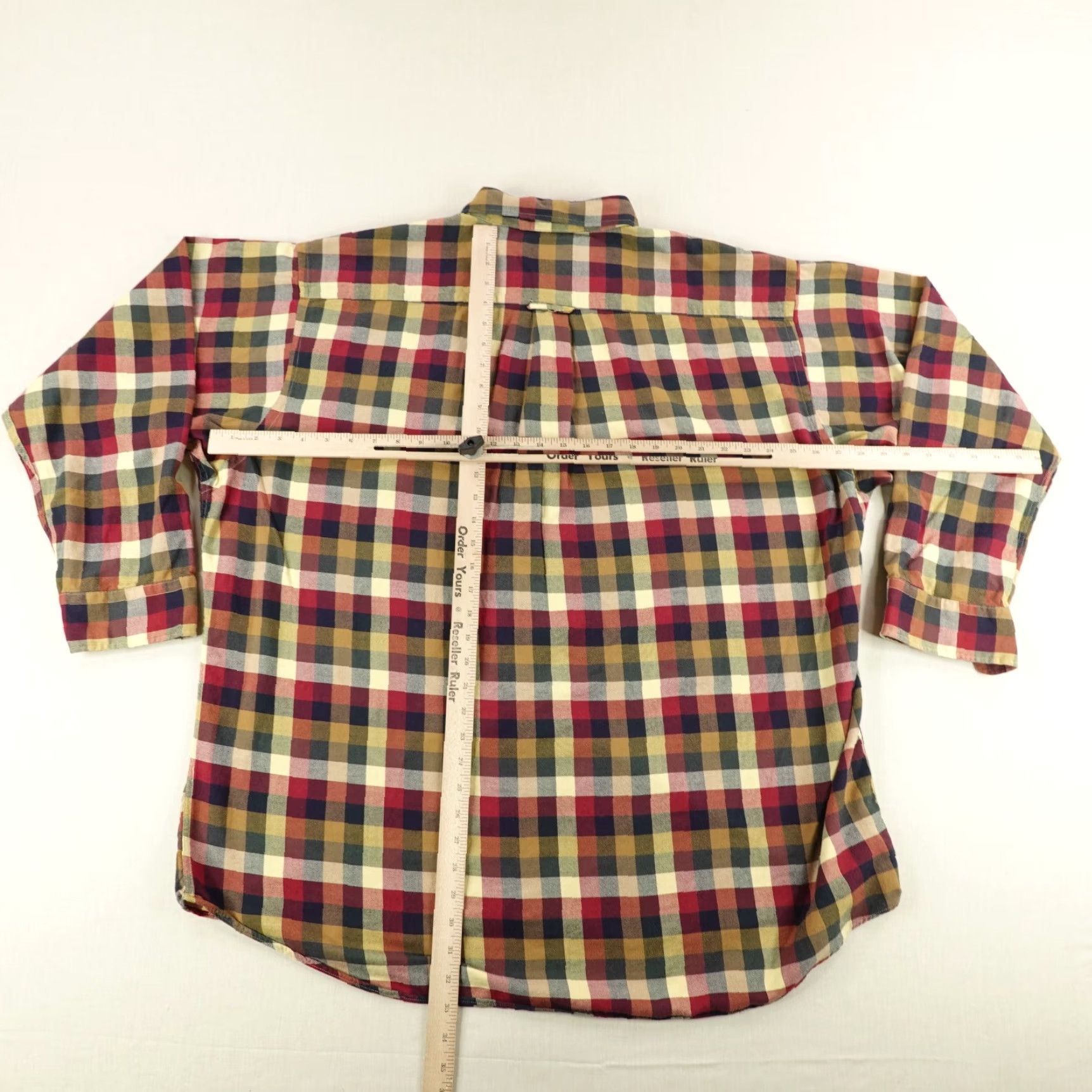 Vintage VINTAGE Viyella Shirt Mens 2XL Plaid Flannel Button-Up Wool Blend Red White Green Cotton Button-Down Collared Long Sleeve Regular Mens Size US XXL / EU 58 / 5 - 5 Thumbnail