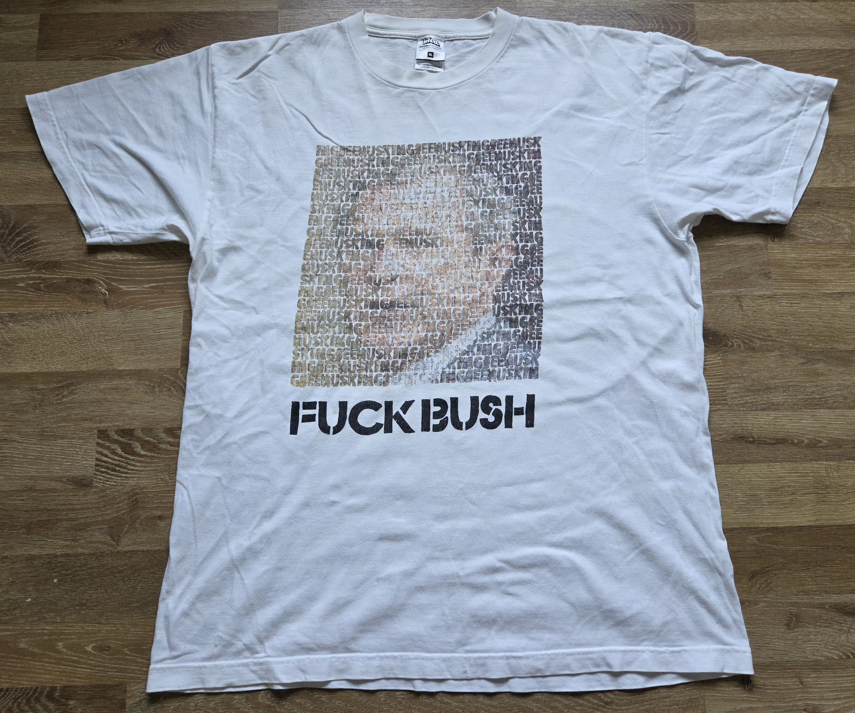 Vintage Punk Rock Band Husking Bee F*ck Bush War Sucks Shirt
