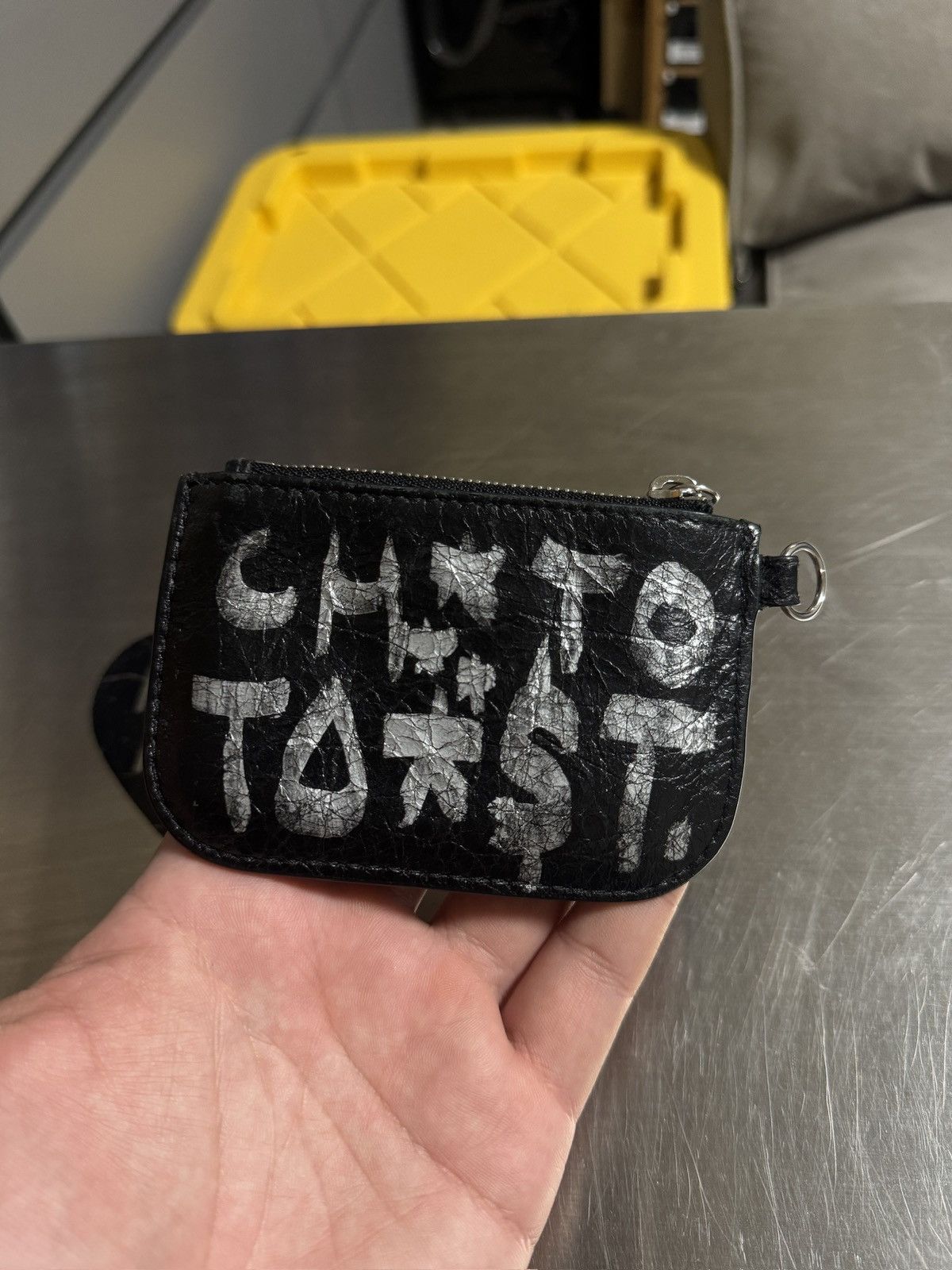 Balenciaga Balenciaga Cagole Black Graffiti Coin Purse | Grailed