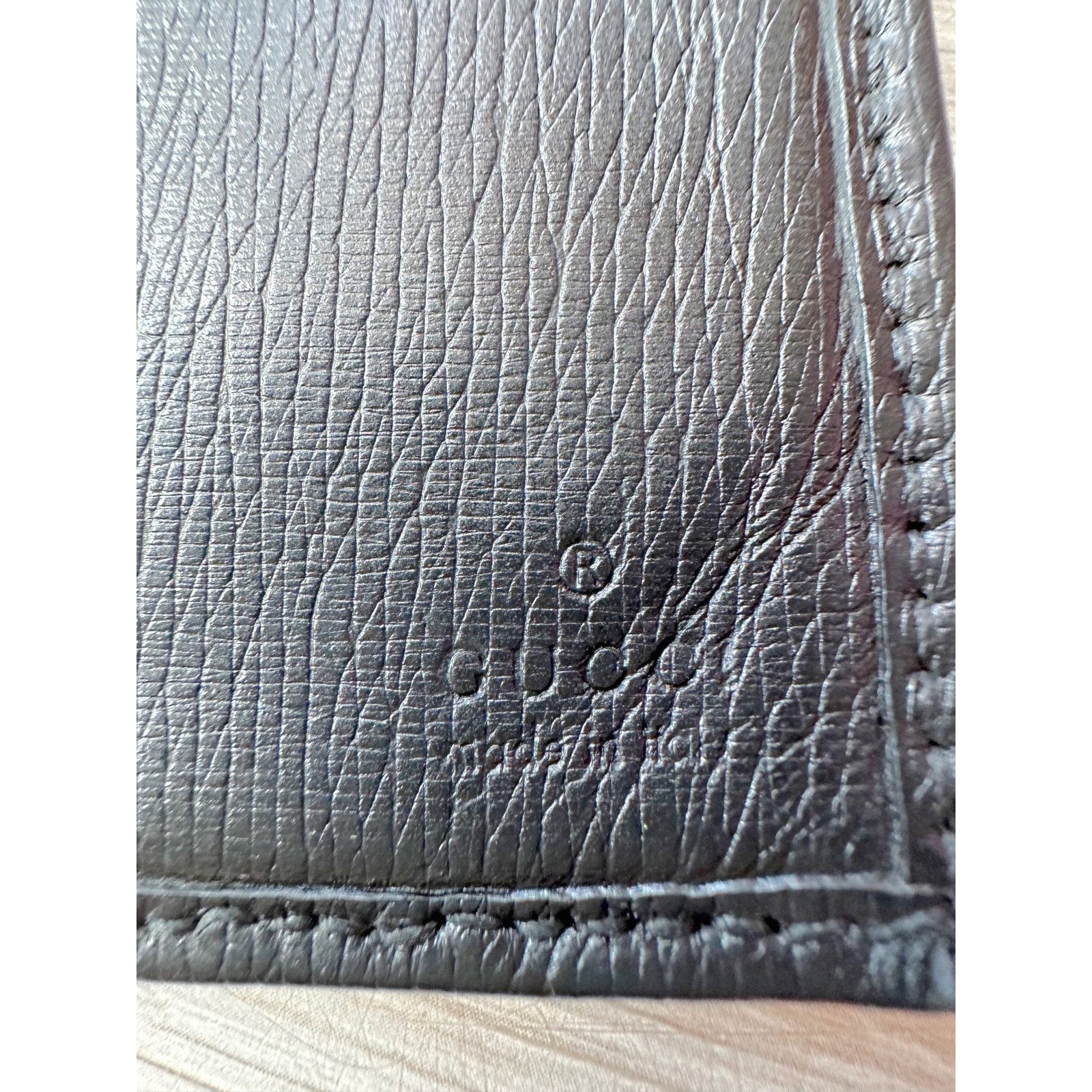 Gucci Gucci Black Long Bifold Wallet with Silver Belt Buckle Size ONE SIZE - 4 Thumbnail