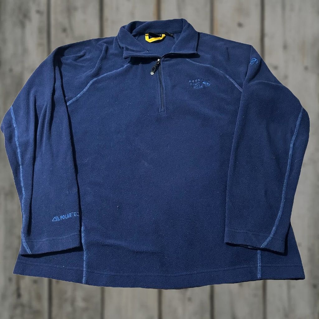 Mountain Hardwear Mountain Hardwear Men’s Polartec Fleece Quarter Zip Pullover Navy XL Size US XL / EU 56 / 4 - 1 Thumbnail