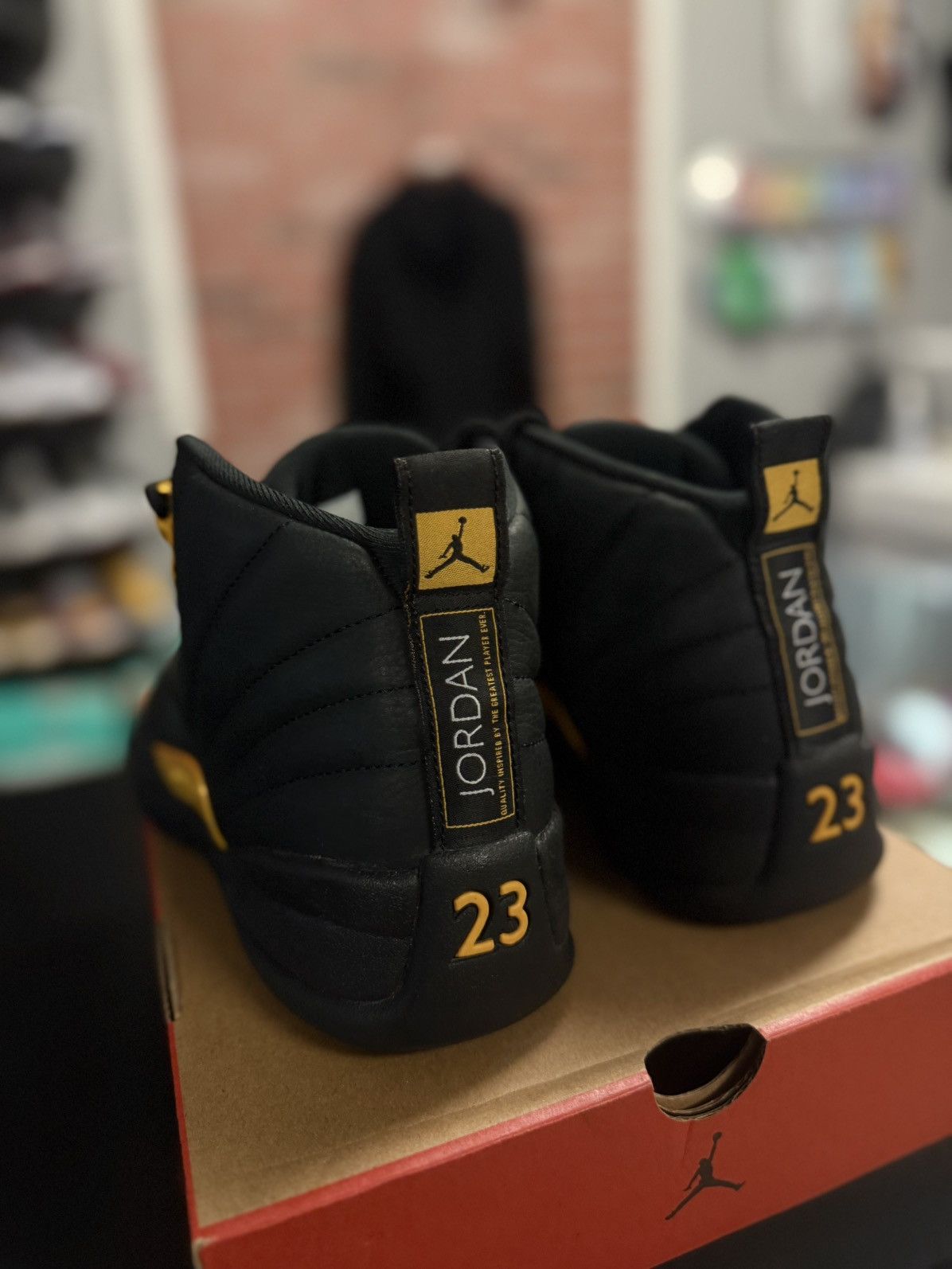 Jordan Brand × Nike Jordan 12 Black Taxi Size 8 🧼 W BOX (2022) Size US 8 / EU 41 - 4 Thumbnail