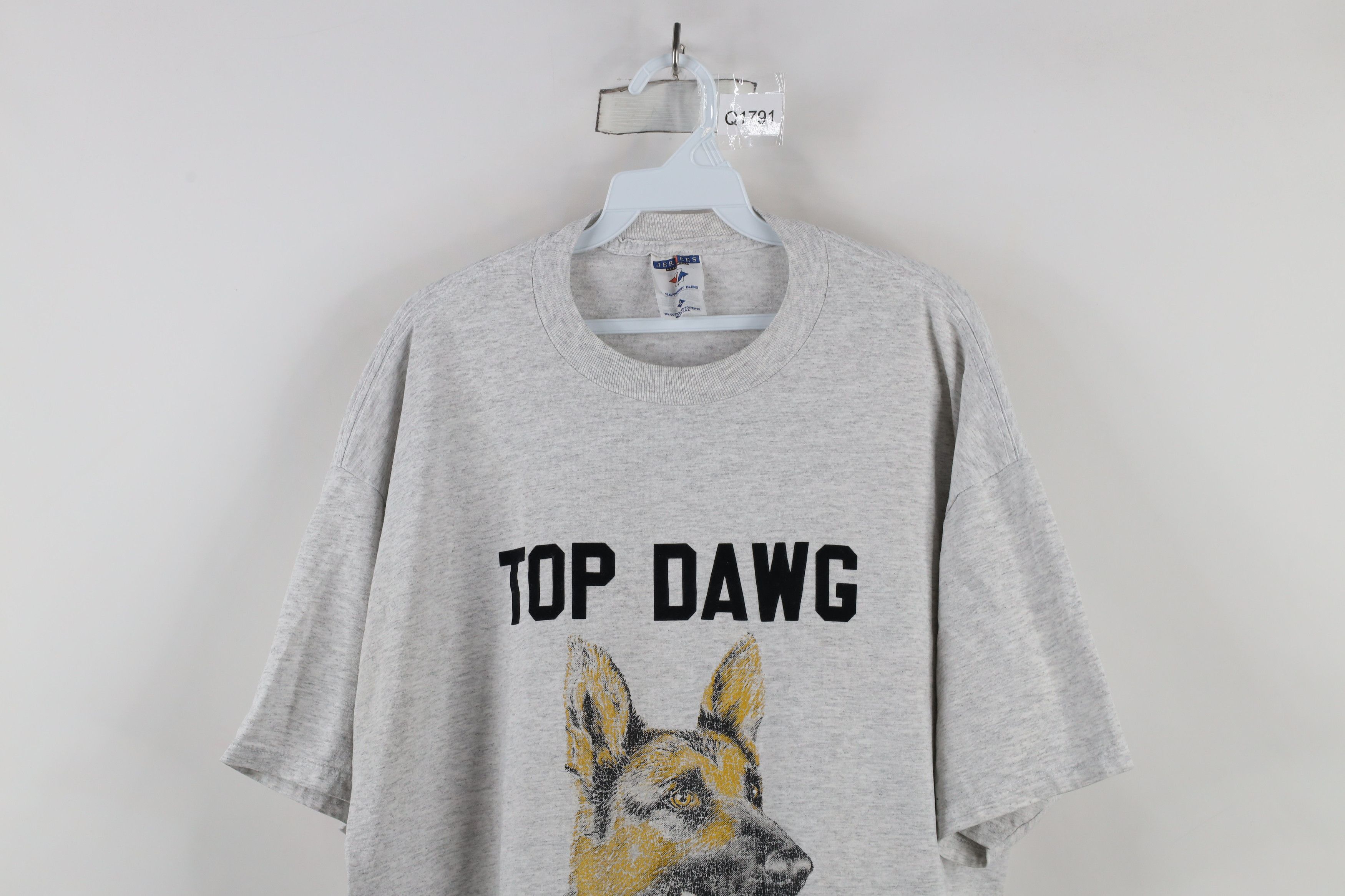 Vintage Vintage 90s Streetwear Dawg German Shepherd T-Shirt Gray USA Size US XL / EU 56 / 4 - 2 Thumbnail