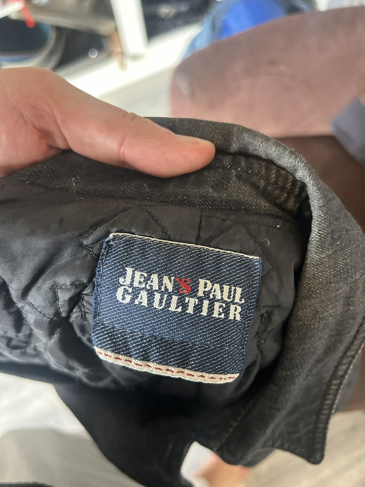 Jean Paul Gaultier Double-Breasted Denim Jacket with Leather Trim Size US M / EU 48-50 / 2 - 12 Thumbnail