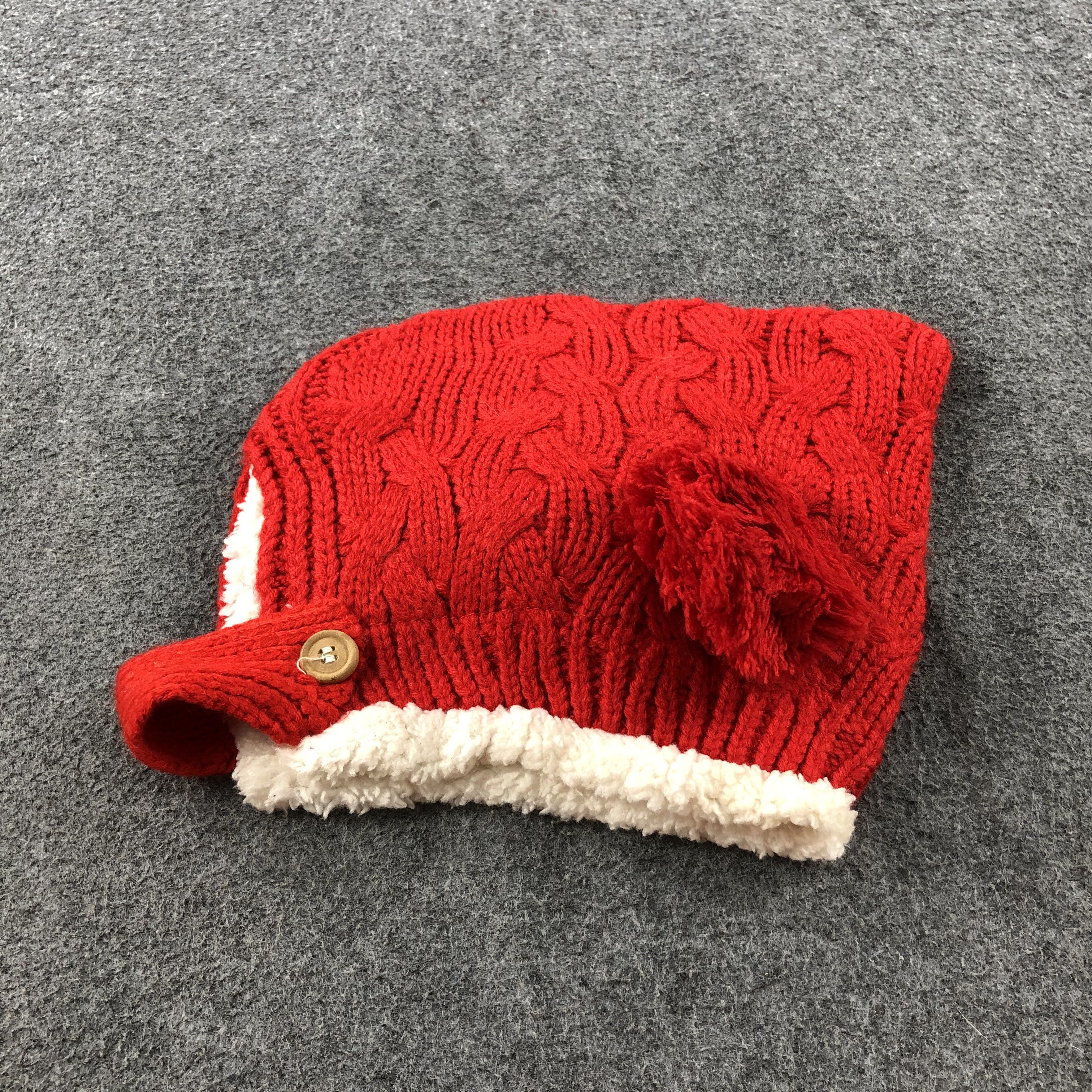 Vintage Kawaii Devil Ears Horned Red Beanie Snowcap Snow Hat B489 Size ONE SIZE - 5 Thumbnail