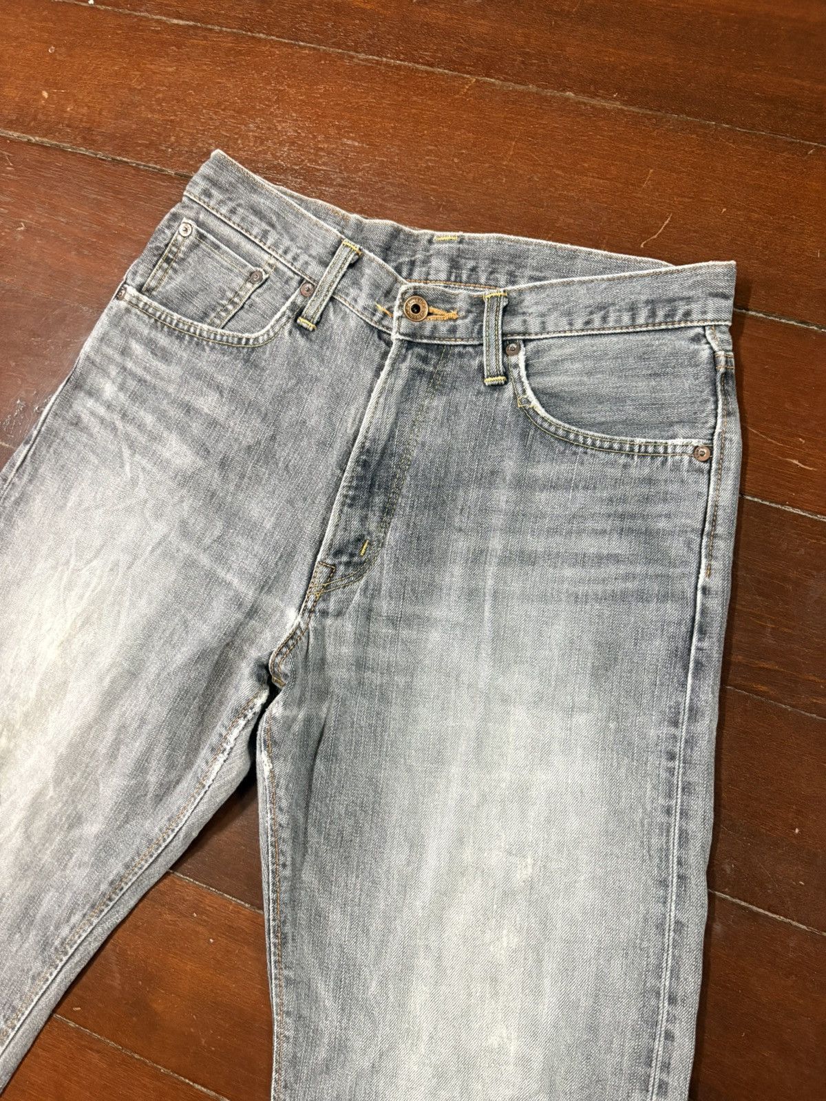 Edwin Vtg Edwin 505Z Selvedge Mudwash Distressed Denim Jeans baggy Size US 32 / EU 48 - 7 Thumbnail