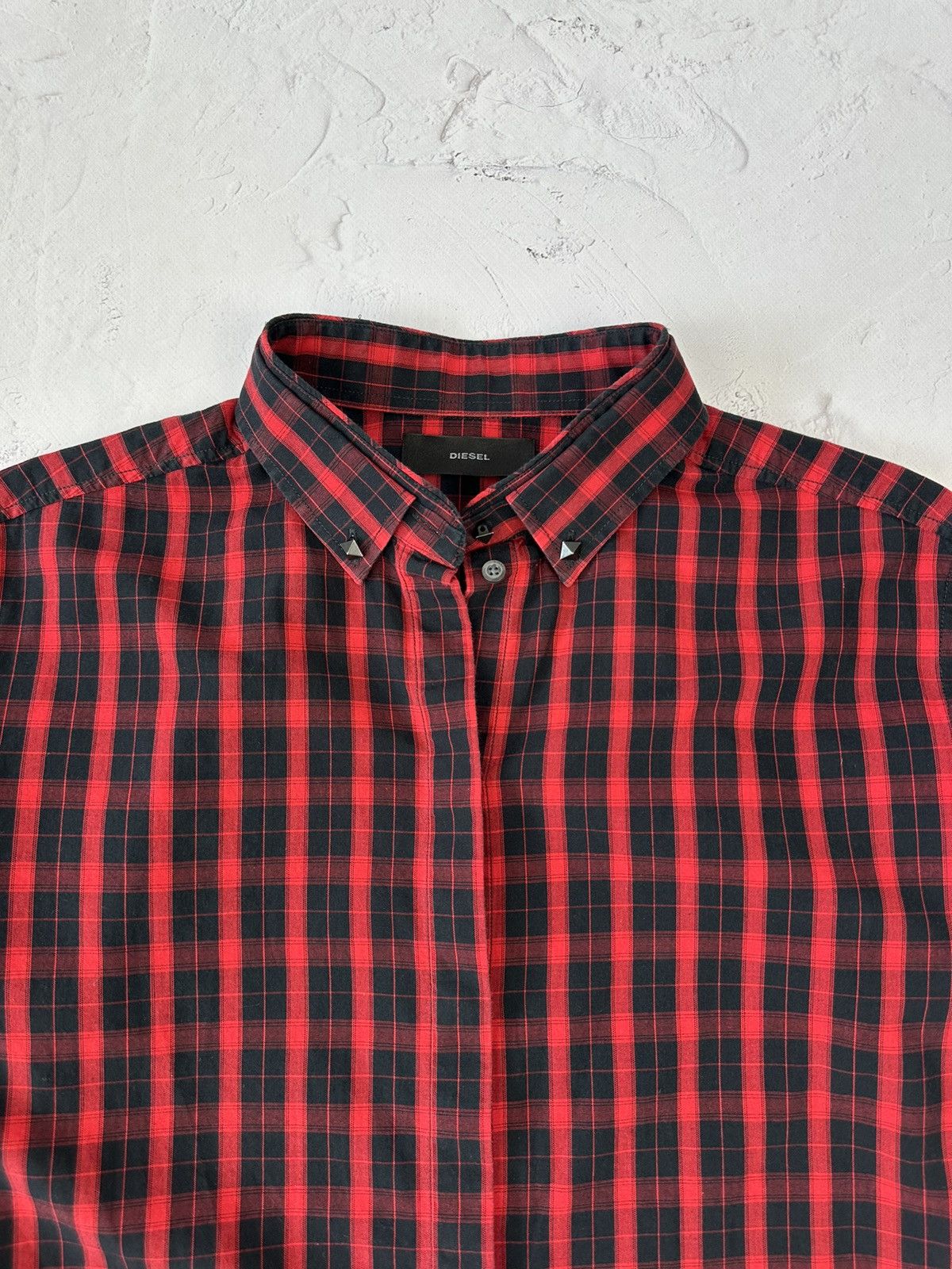 Diesel × Vintage Vintage Diesel Check Buttons Spikes Shirt Size US M / EU 48-50 / 2 - 4 Thumbnail