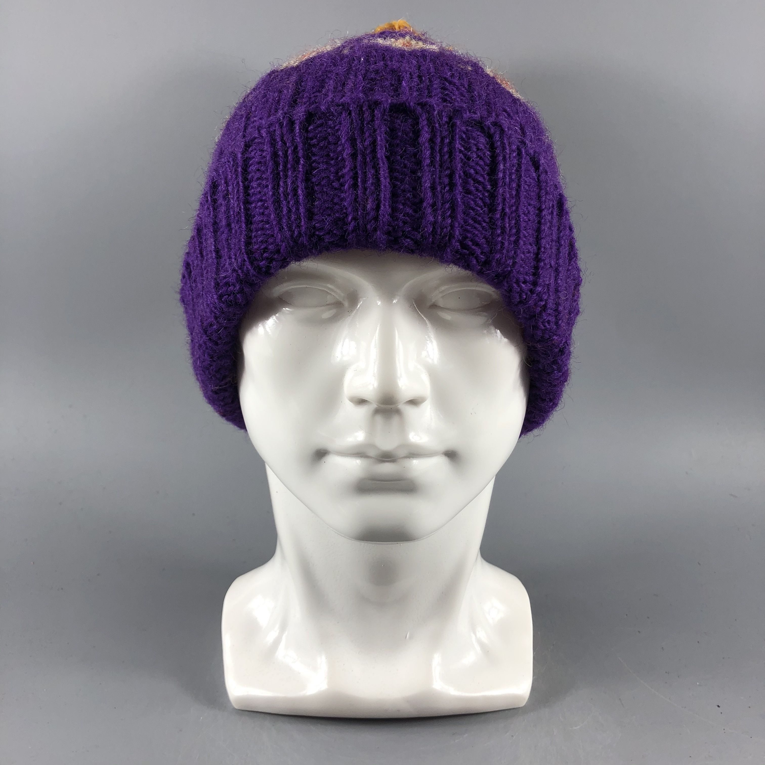 image of Vintage Amina Beanie Wool Hats Fair Isle Snow Hat Snow Cap B1186, Men's