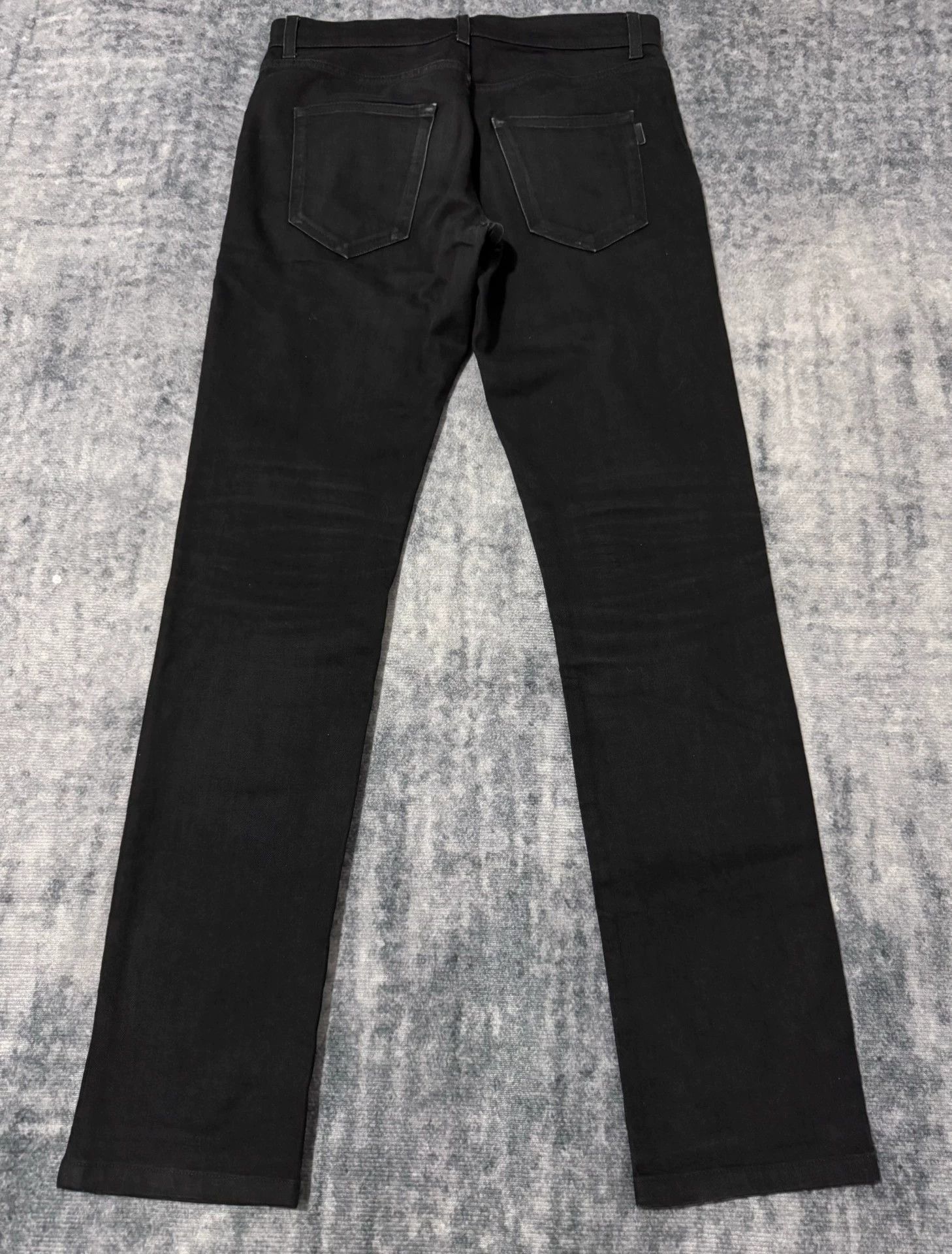 Saint Laurent Paris Saint Laurent SLP18FW Cat Paw Distressed Black Basic Jeans Size US 29 - 2 Thumbnail