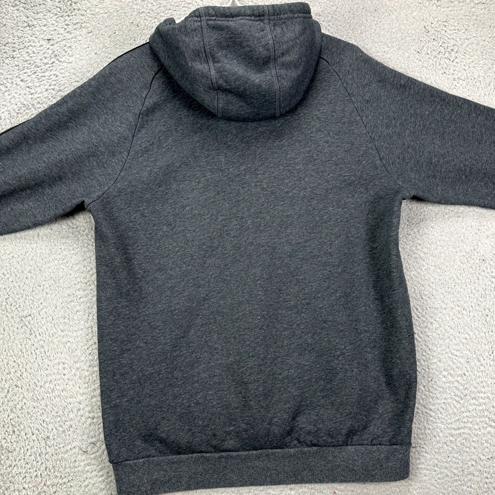 Adidas Adidas Mens Hoodie Sweatshirt Pullover Gray Logo Kangaroo Pocket Drawstring Hooded Sweatshirt M Adult Medium Size US M / EU 48-50 / 2 - 2 Thumbnail