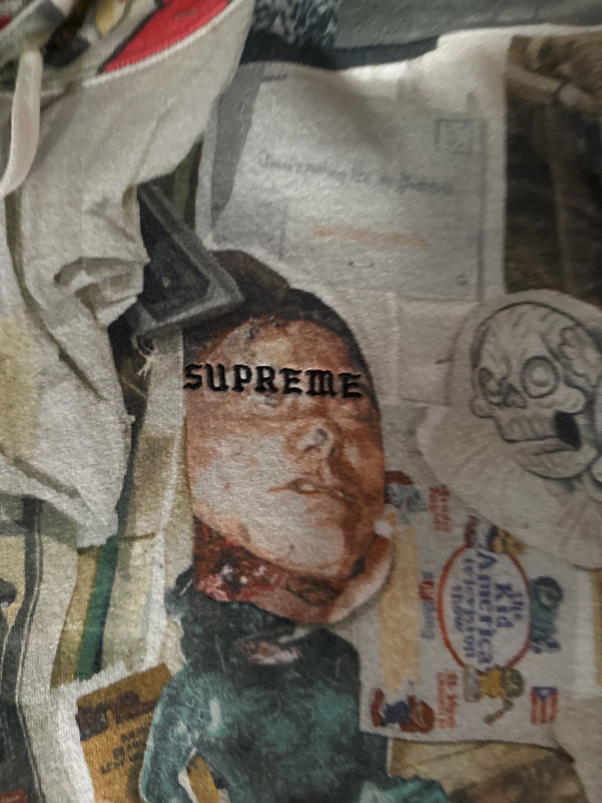 image of Supreme Dash’S Wall Hoodie in White, Men's (Size XL)
