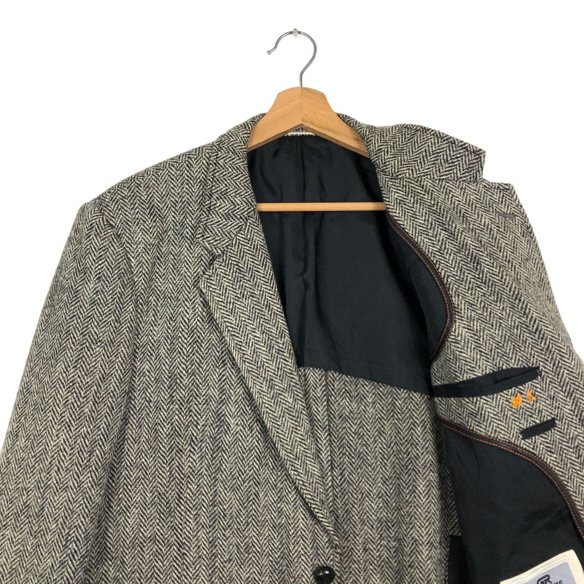 Harris Tweed 🔥Vintage Harris Tweed Wool Double Breast Jacket Herringbone Size US M / EU 48-50 / 2 - 10 Thumbnail