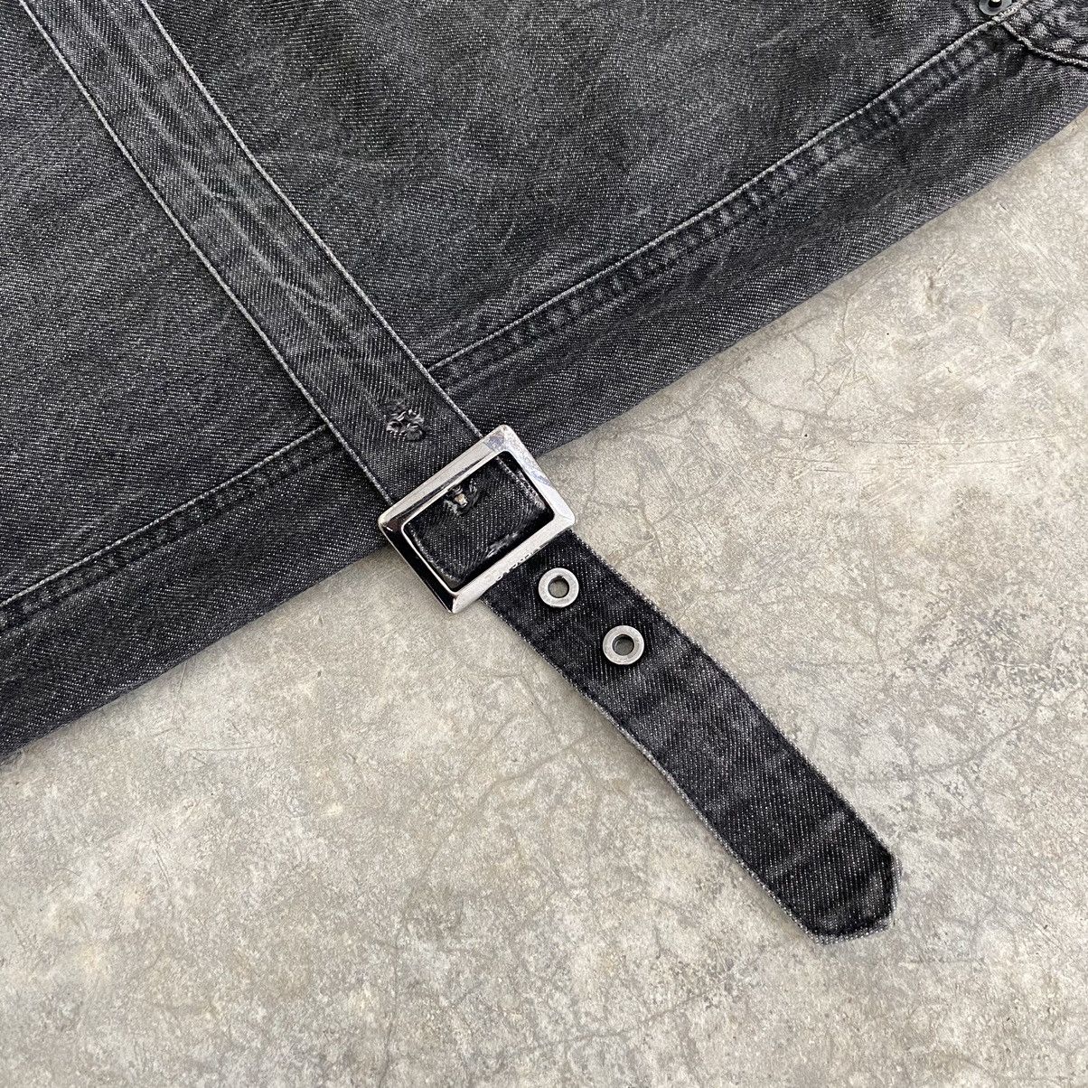 Versace 2004 Archive Versace Sanded Black Bondage Denim Jeans Size US 38 / EU 54 - 13 Thumbnail
