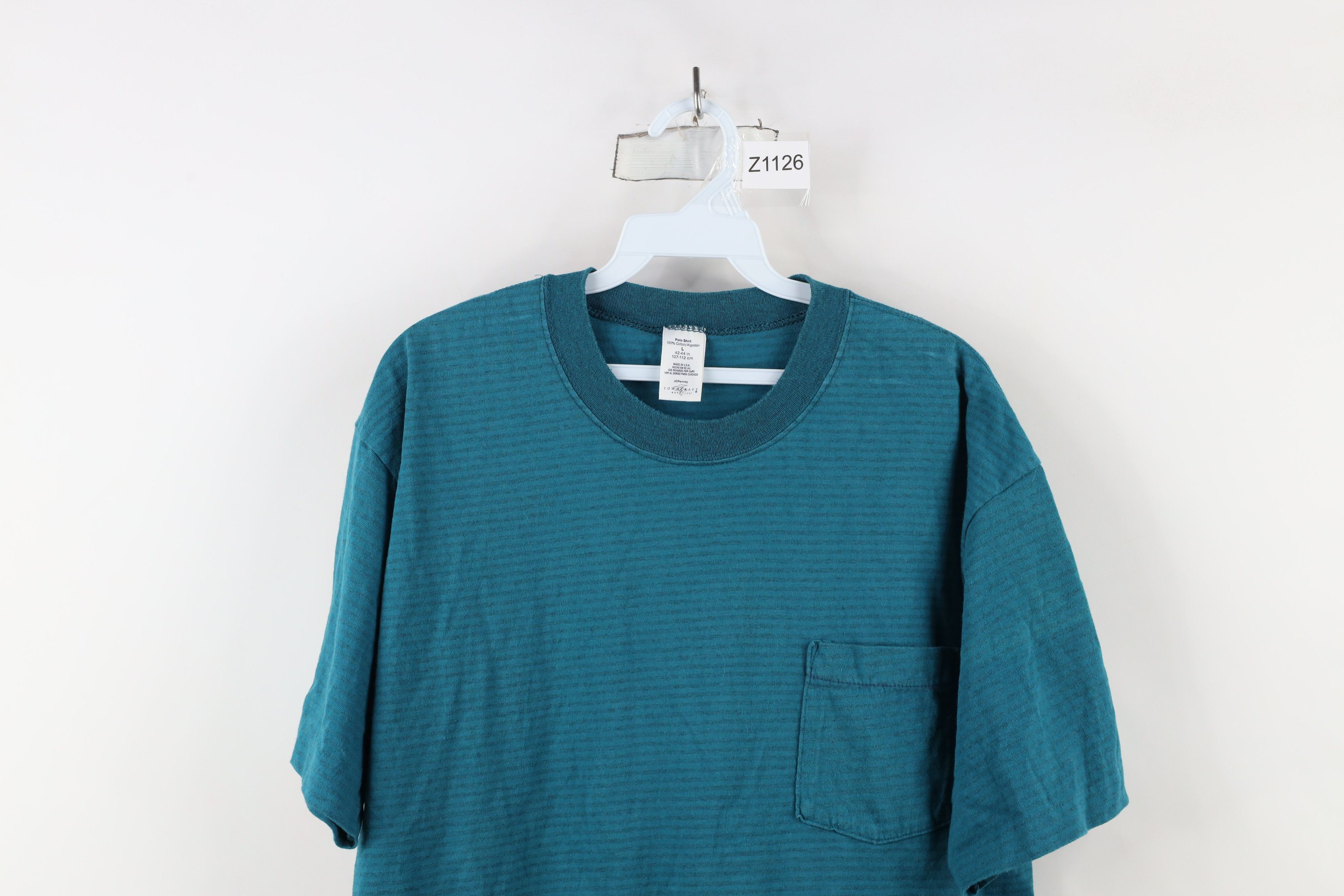 Vintage Vintage 90s Streetwear Striped Pocket T-Shirt Cotton USA Size US L / EU 52-54 / 3 - 2 Thumbnail