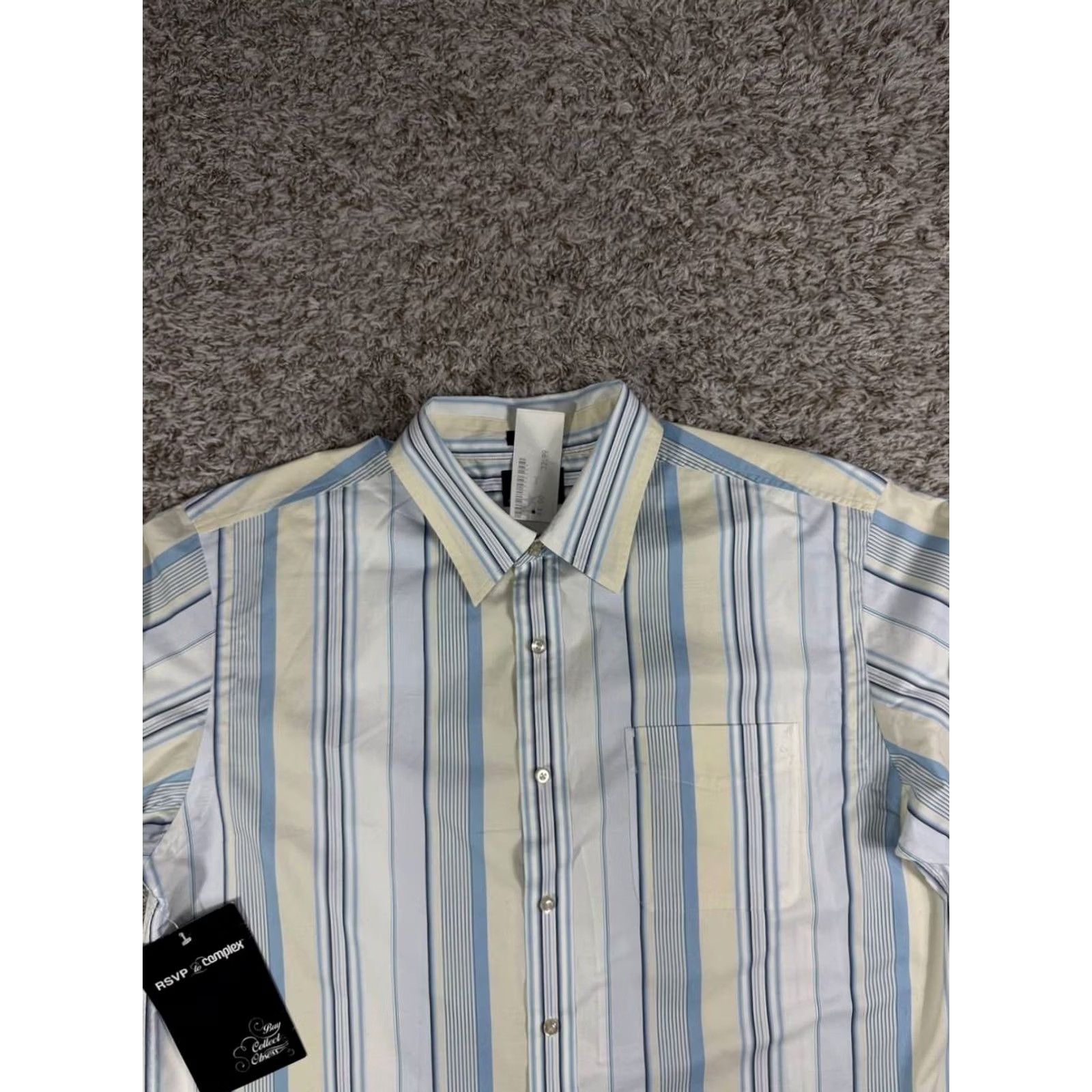 Ecko Unltd. VINTAGE Ecko Unltd Striped Button-Up Shirt XXL White Cotton Woven Long Sleeve Hip Hop Skate Men Regular Button-Up Men Size US XXL / EU 58 / 5 - 2 Thumbnail