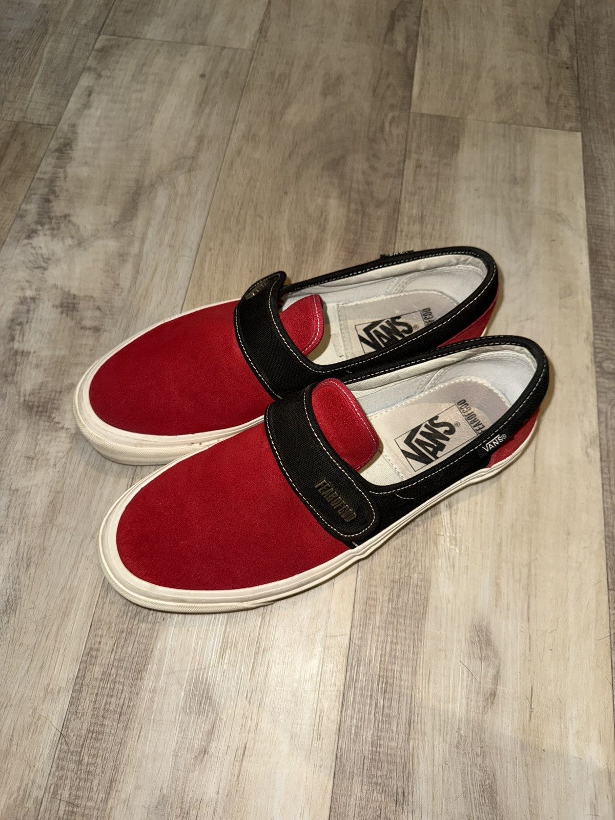Fear of God × Vans 🔥 Grail Alert! 🔥 Vans x Fear of God FOG Slip-On 47 V DX Red Size US 8 / EU 41 - 2 Thumbnail
